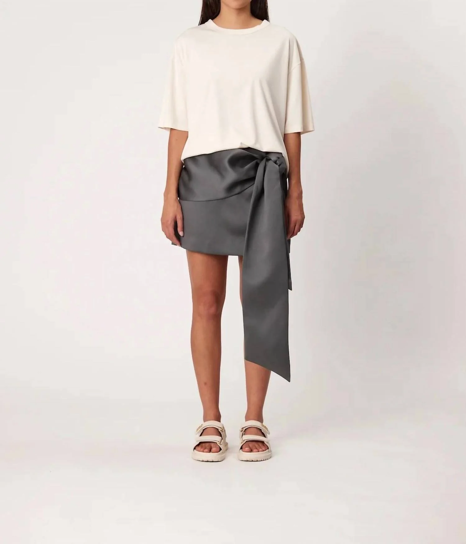 Elsie Mini Skirt In Smoke