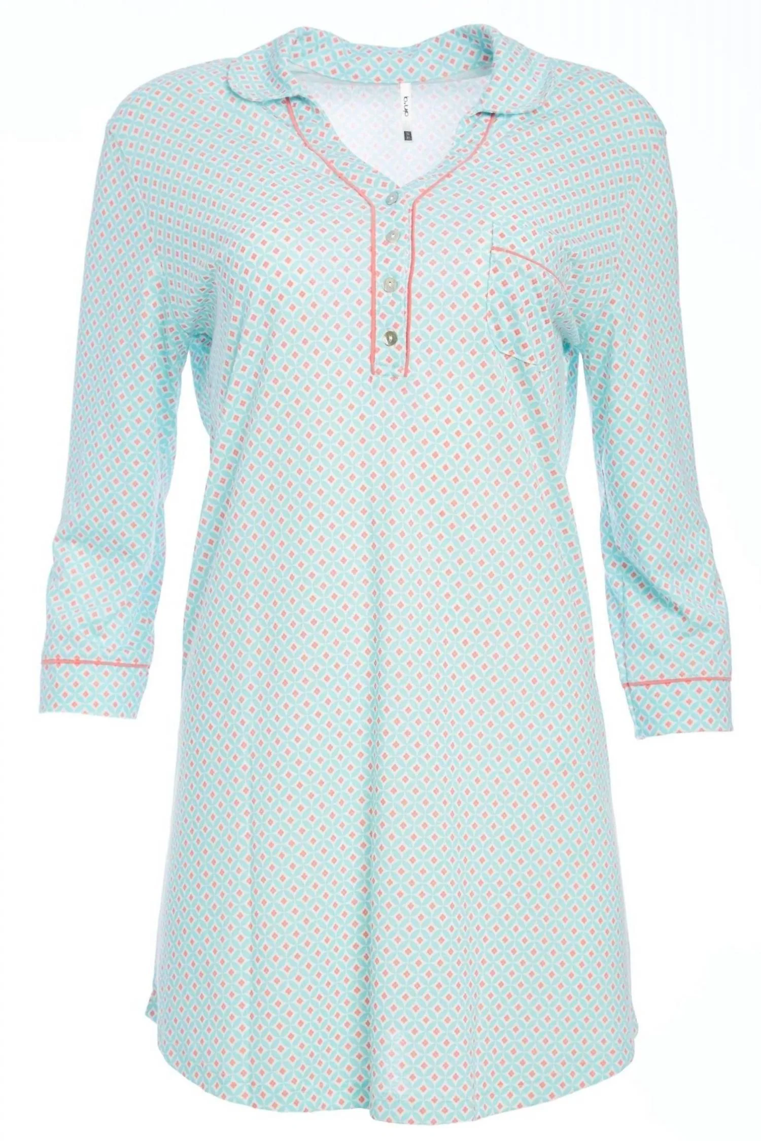 Women's Misha Bracelet Length Pull Over Nightshirt In Flower Print