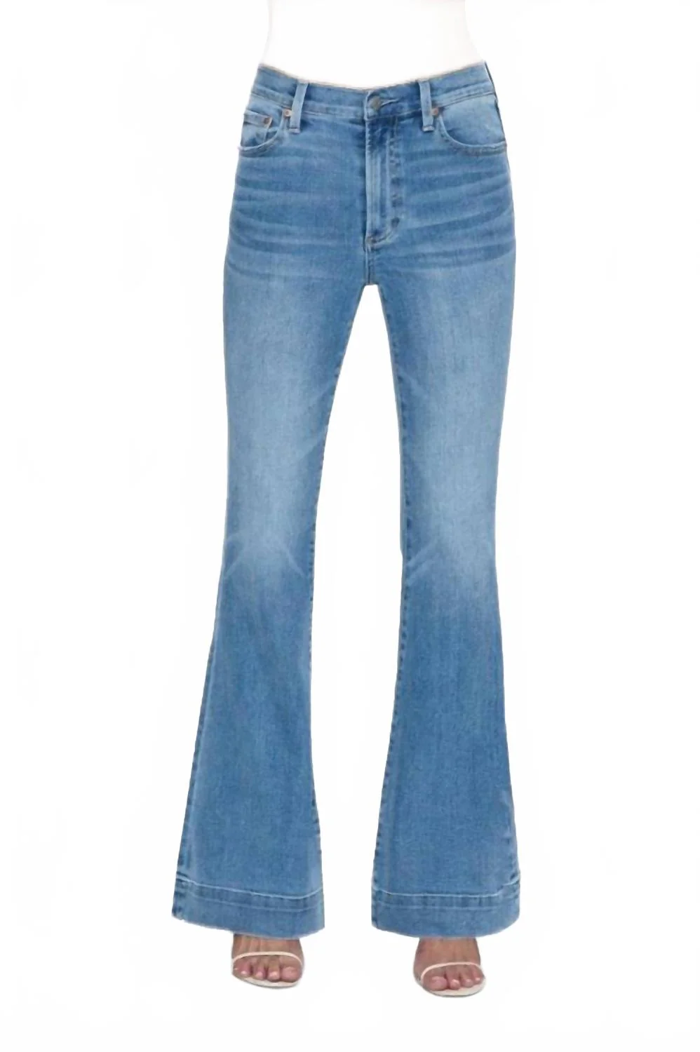 Kinsley Mid Rise Ultra Flare Jean In Essay