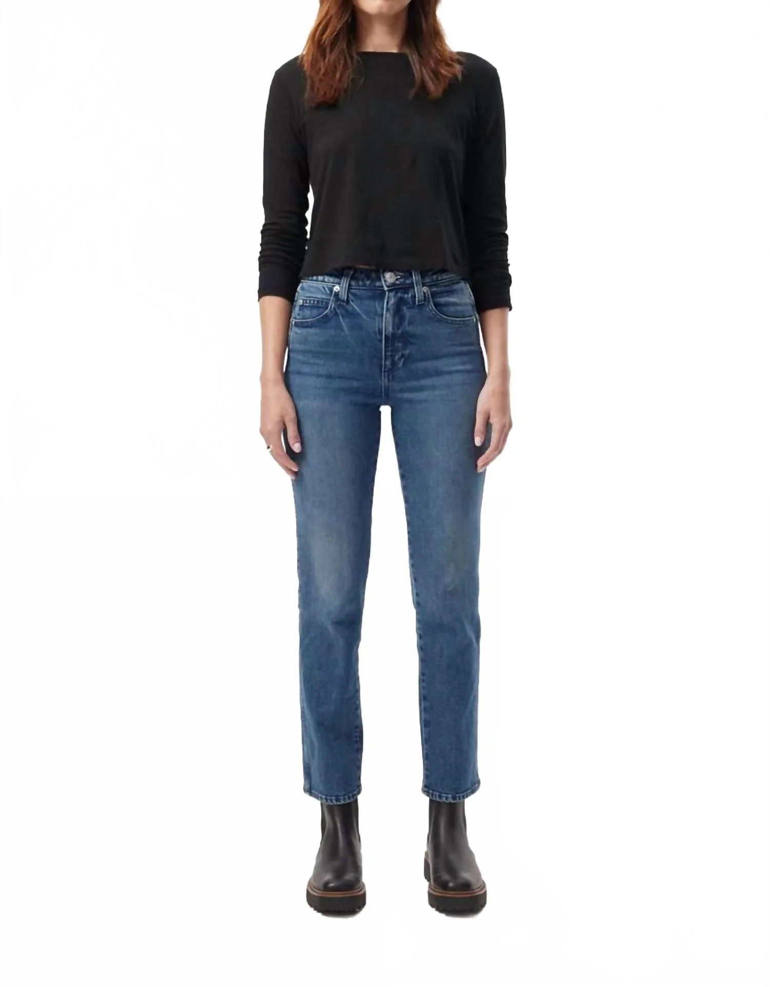 Women's Cropped Jeans In True Love