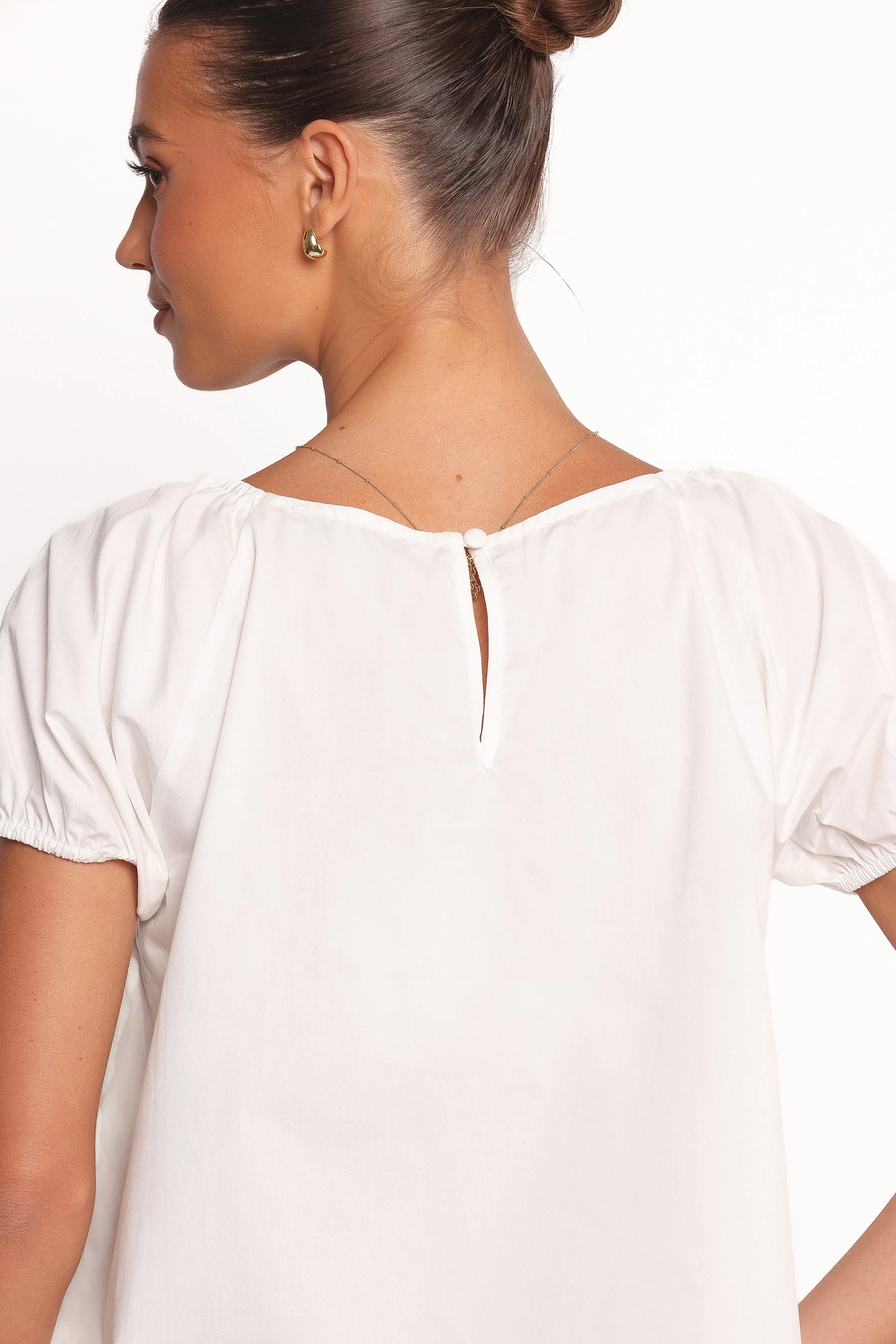 Abbott Pleated Top - White