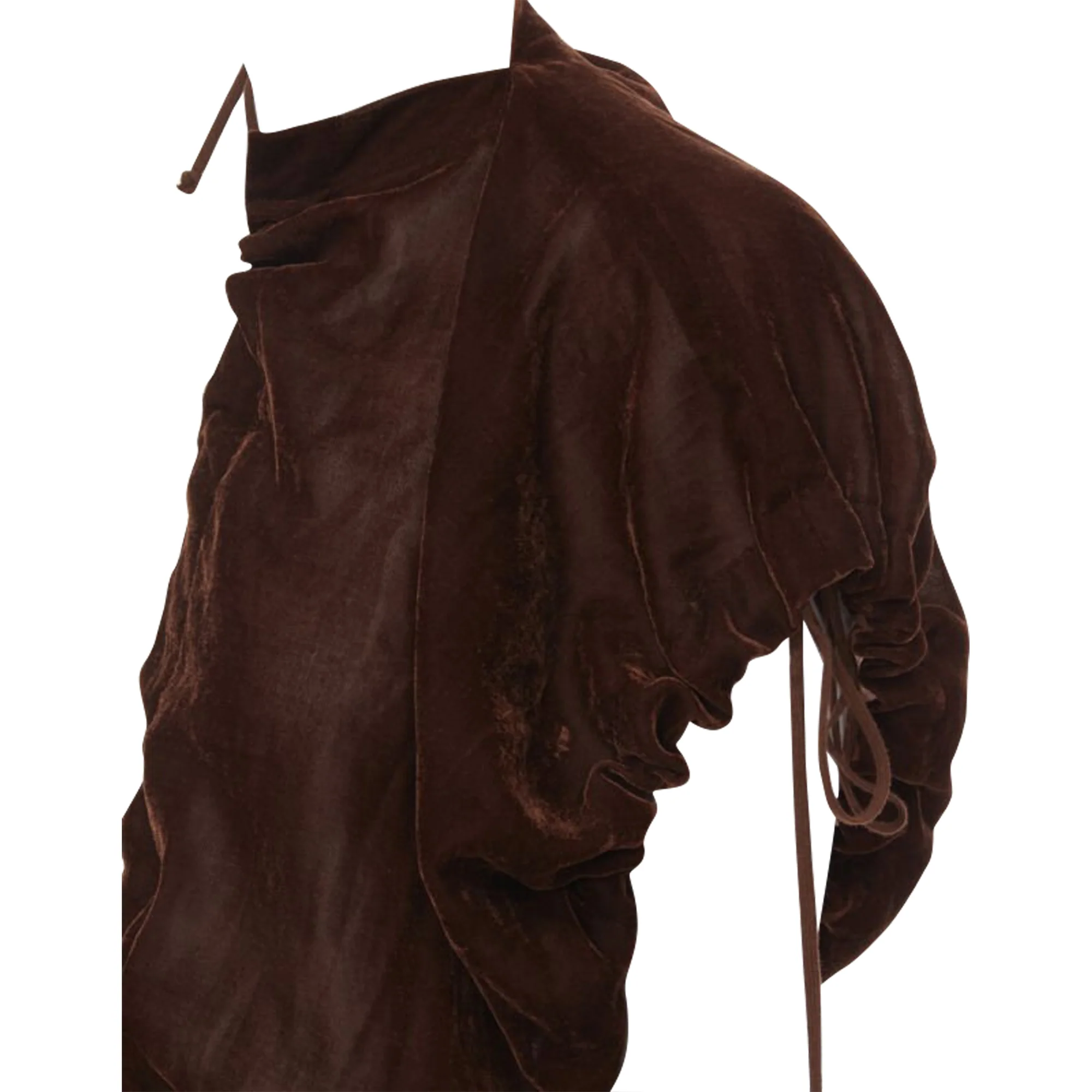 Comme Des Garcons velvet drawstring sash knee length skirt