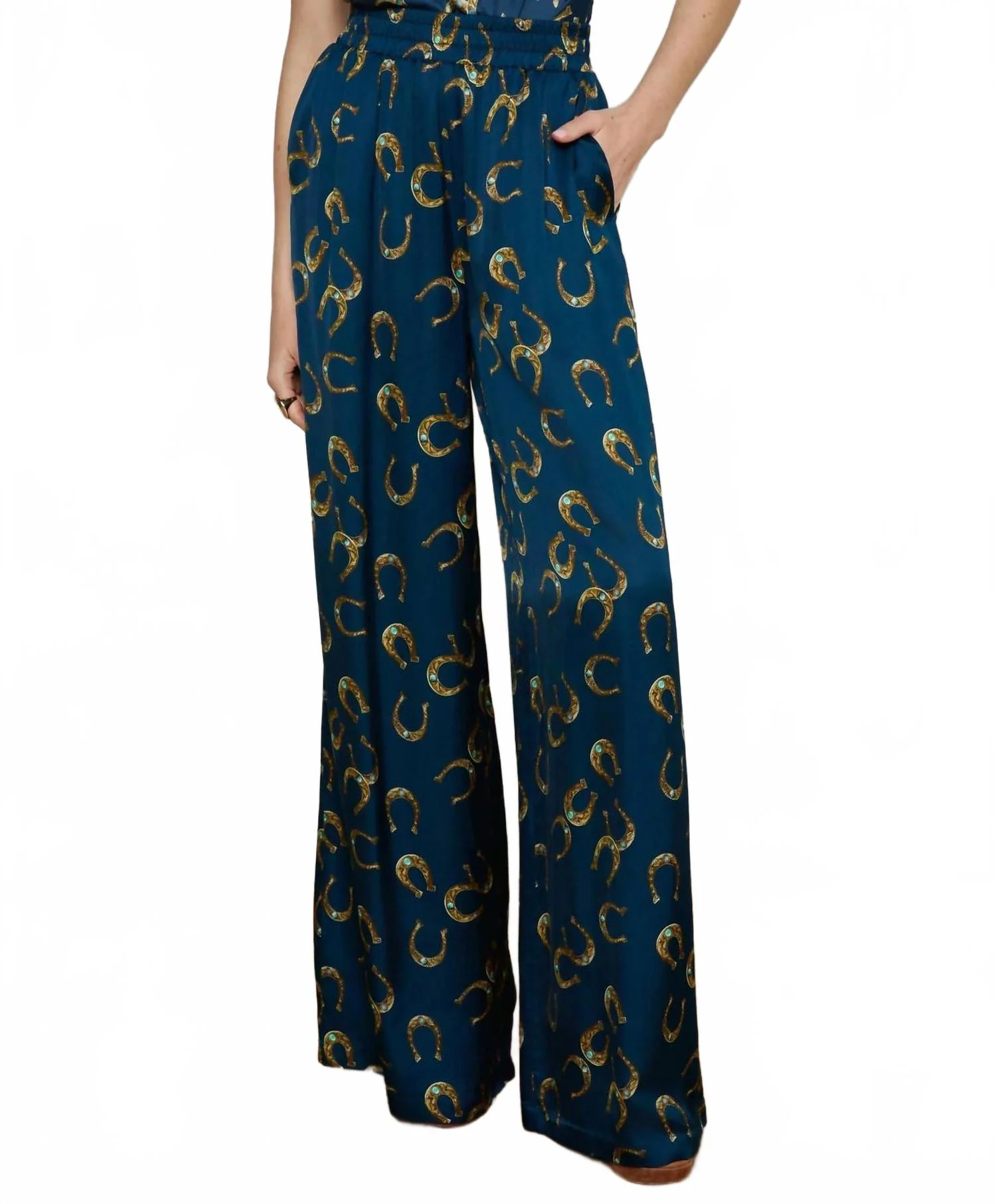 Lilliam Wide Leg Pant In Midnight Multi Horseshoe