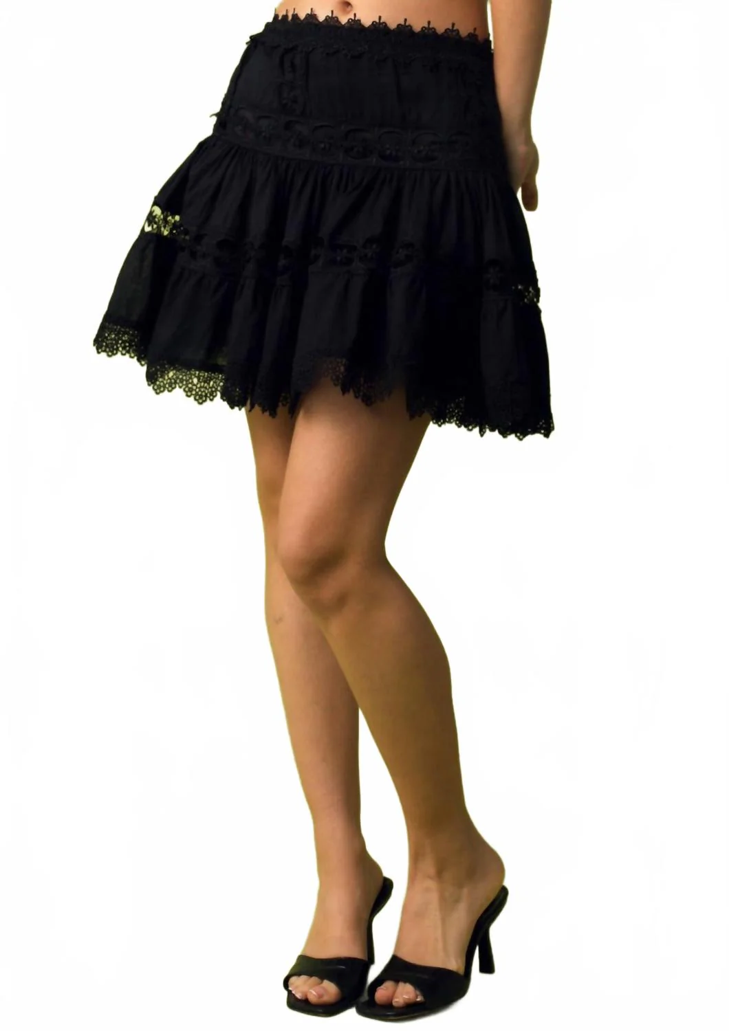 Frankie Crochet Skirt In Black