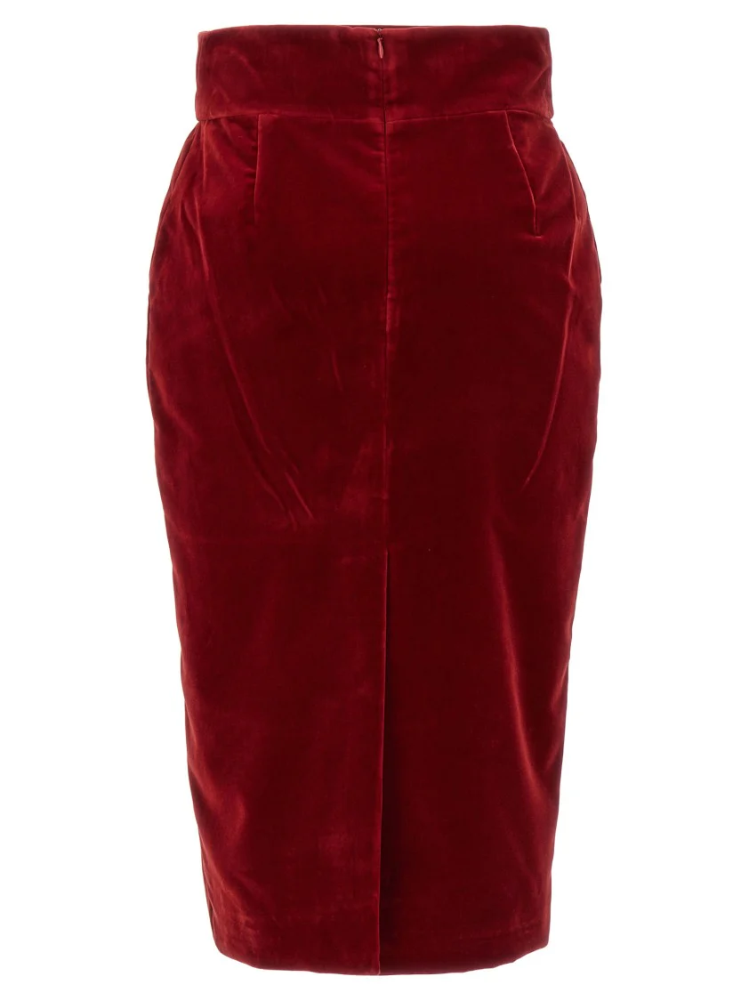 Velvet Midi Skirt