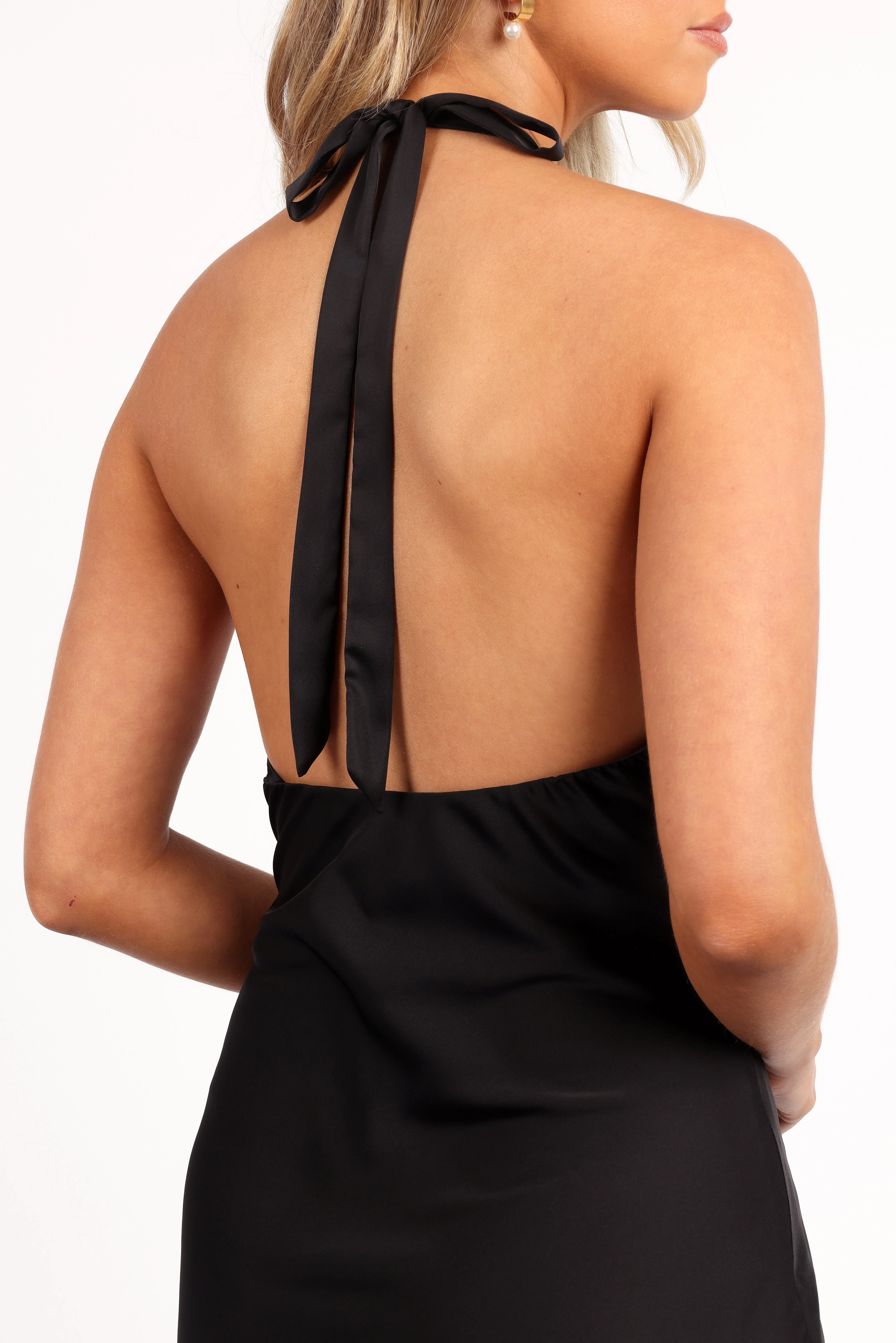 Kalina Halterneck Maxi Dress - Black