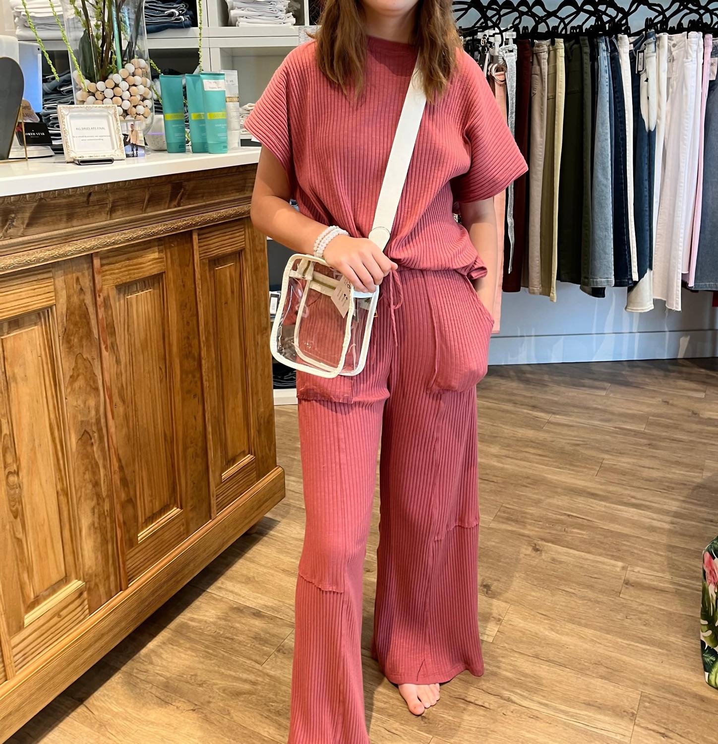 Bella Loungewear Set In Marsala