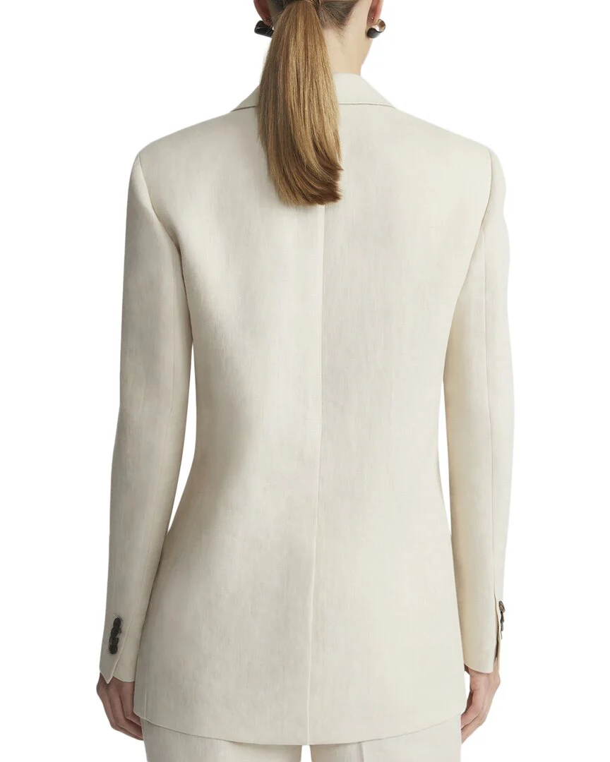 Lafayette 148 New York Peak Lapel Flap Pocket Blazer