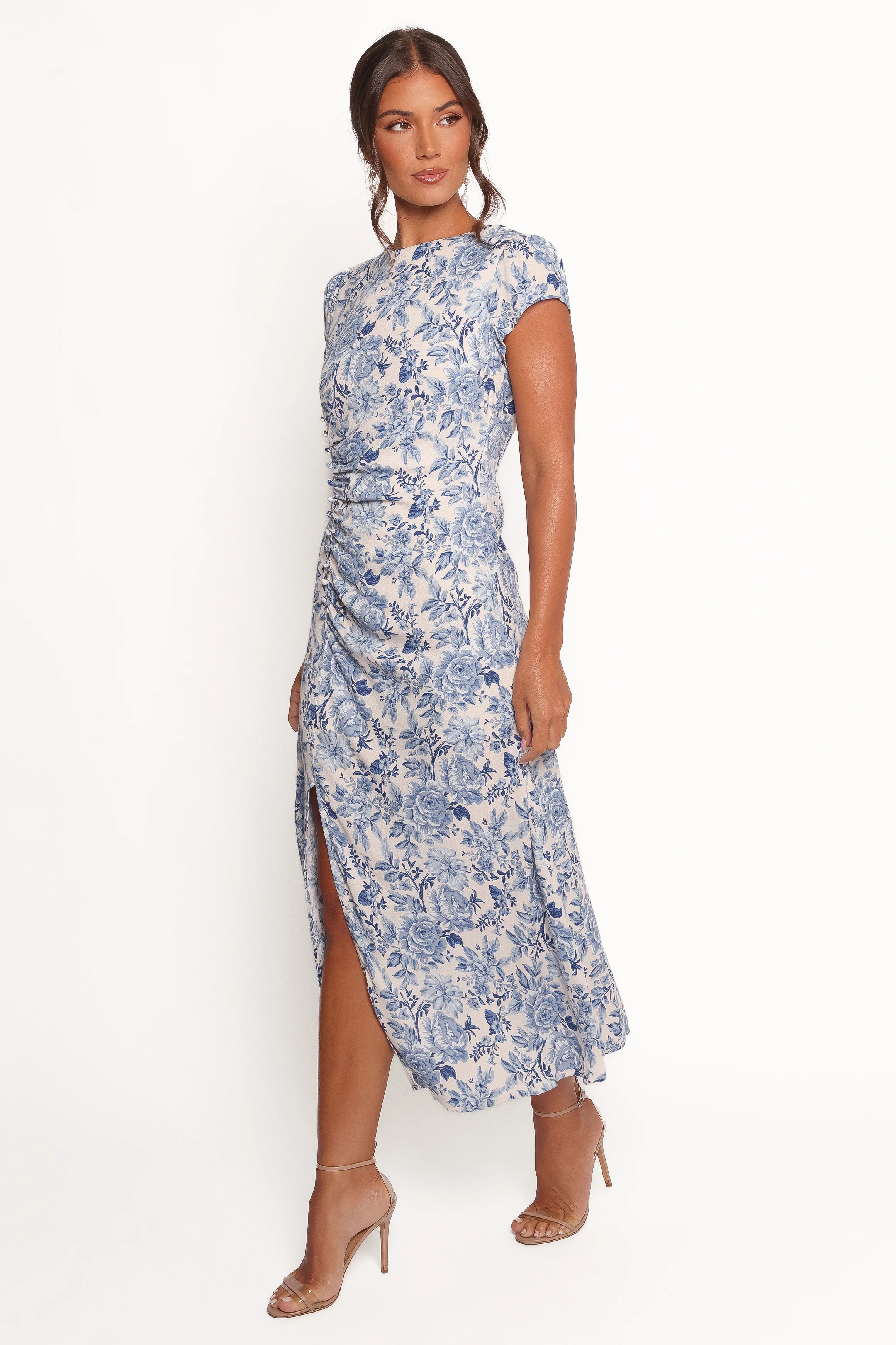 Lisbeth Midi Dress - Blue Floral