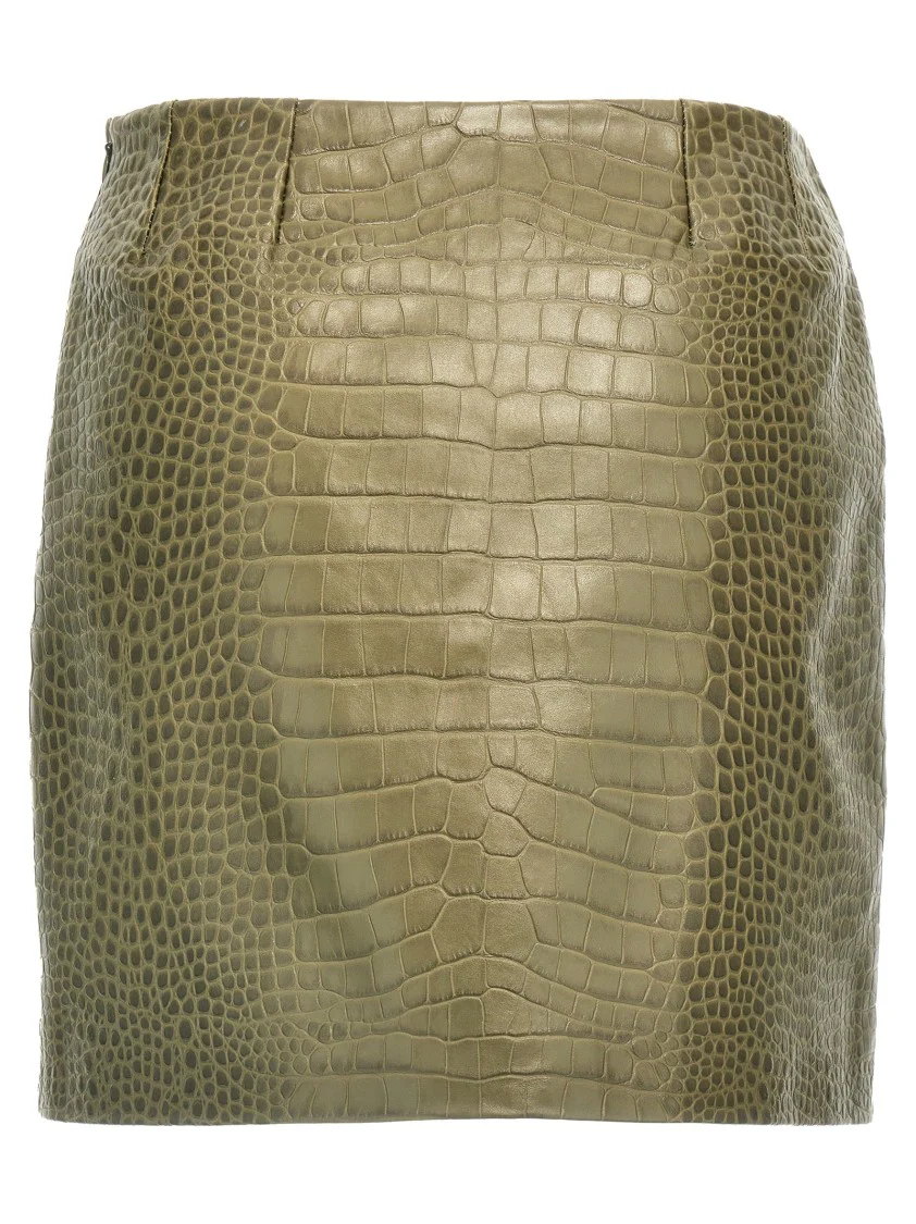 Crocodile Print Skirt