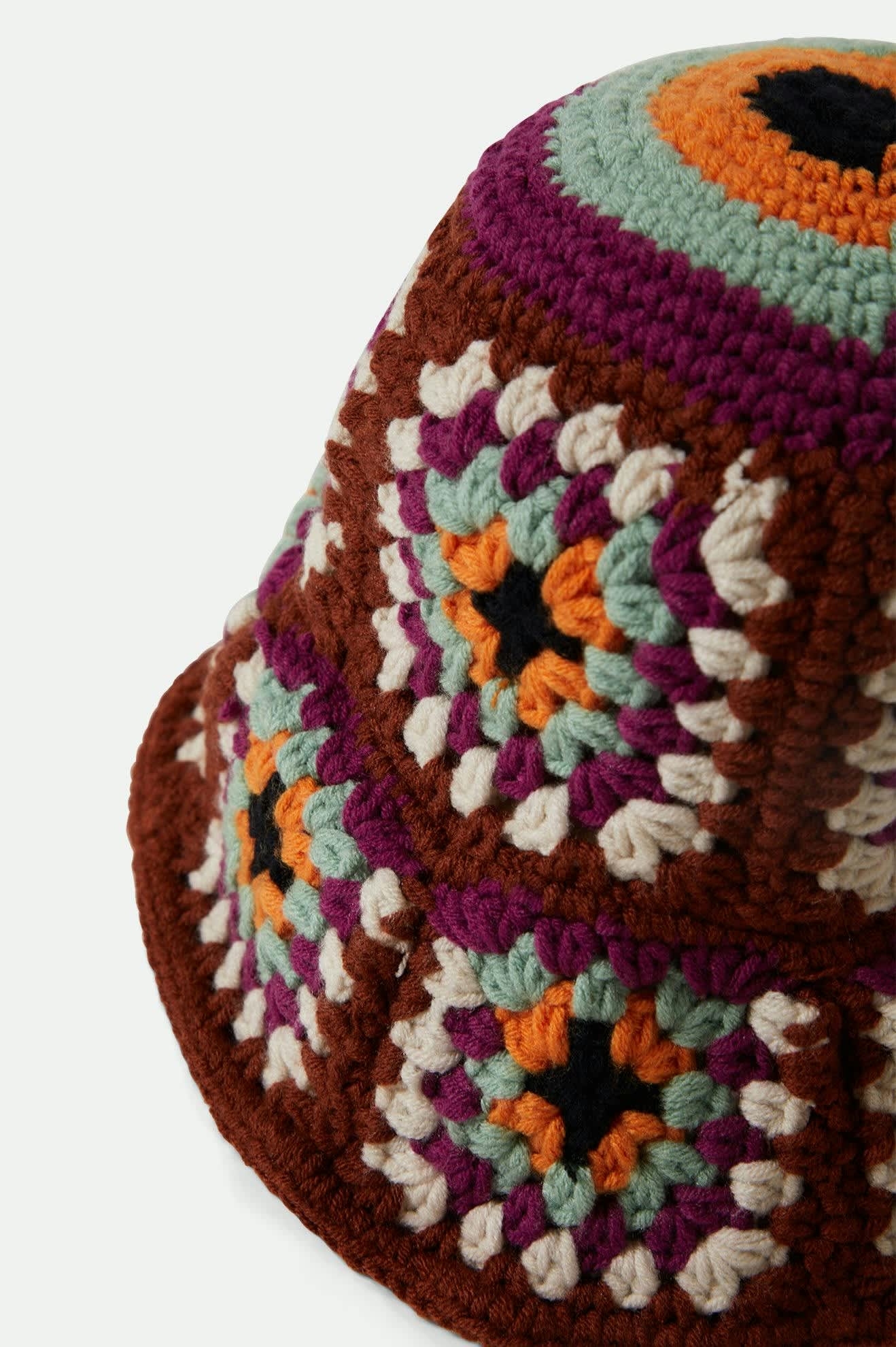 Crochet Knit Bucket Hat - Multi Color
