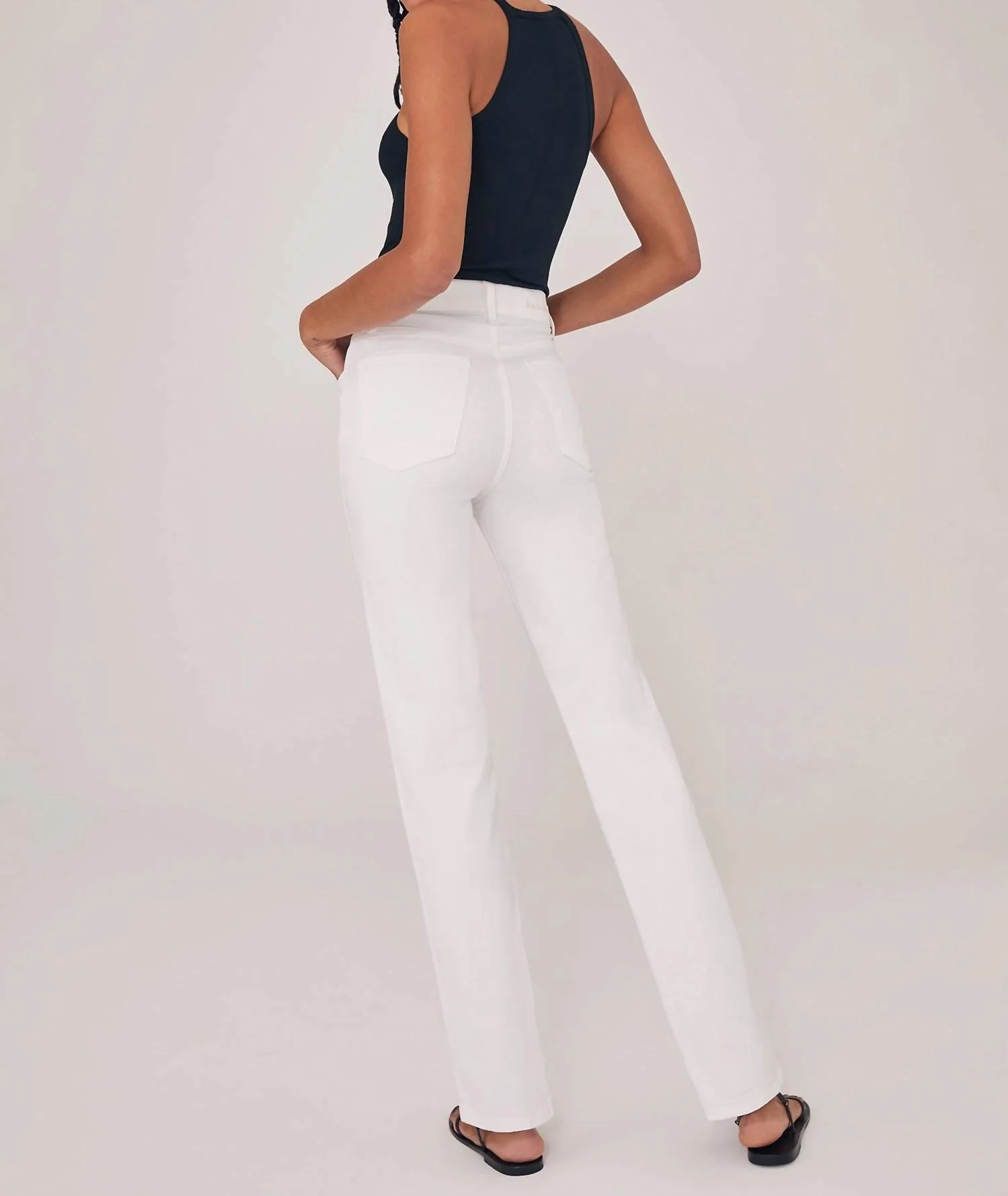 Vivi High Rise Straight Leg Jeans In Bahamas White