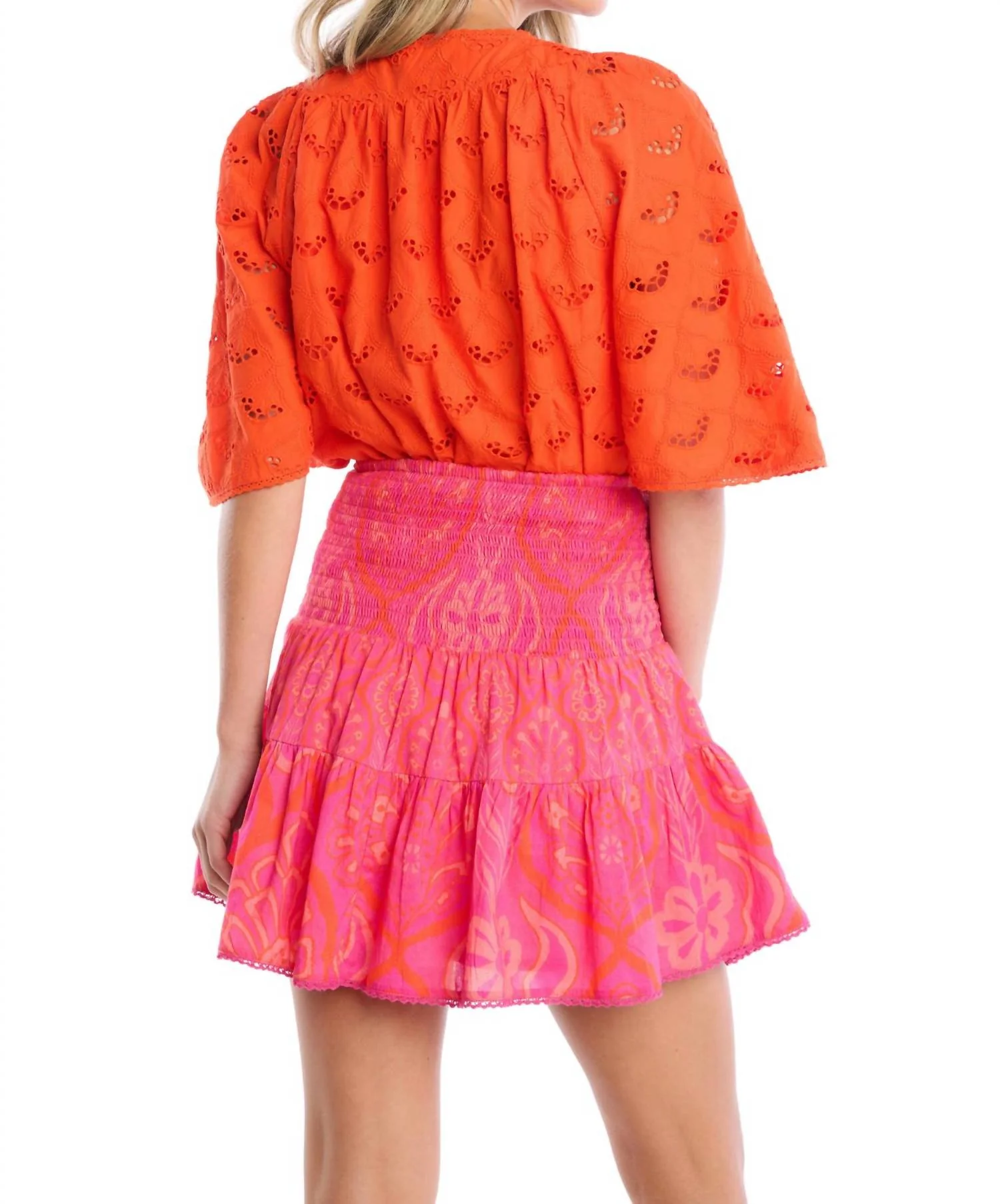Chase Mini Skirt In Pink Bohemia