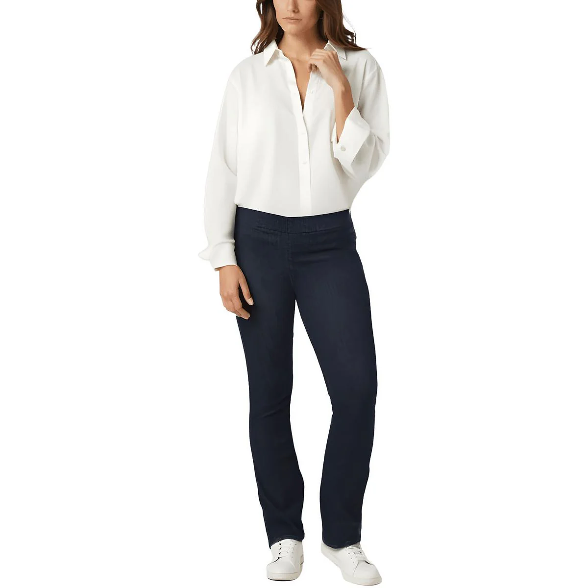 Plus Womens Stretch Denim Bootcut Jeans