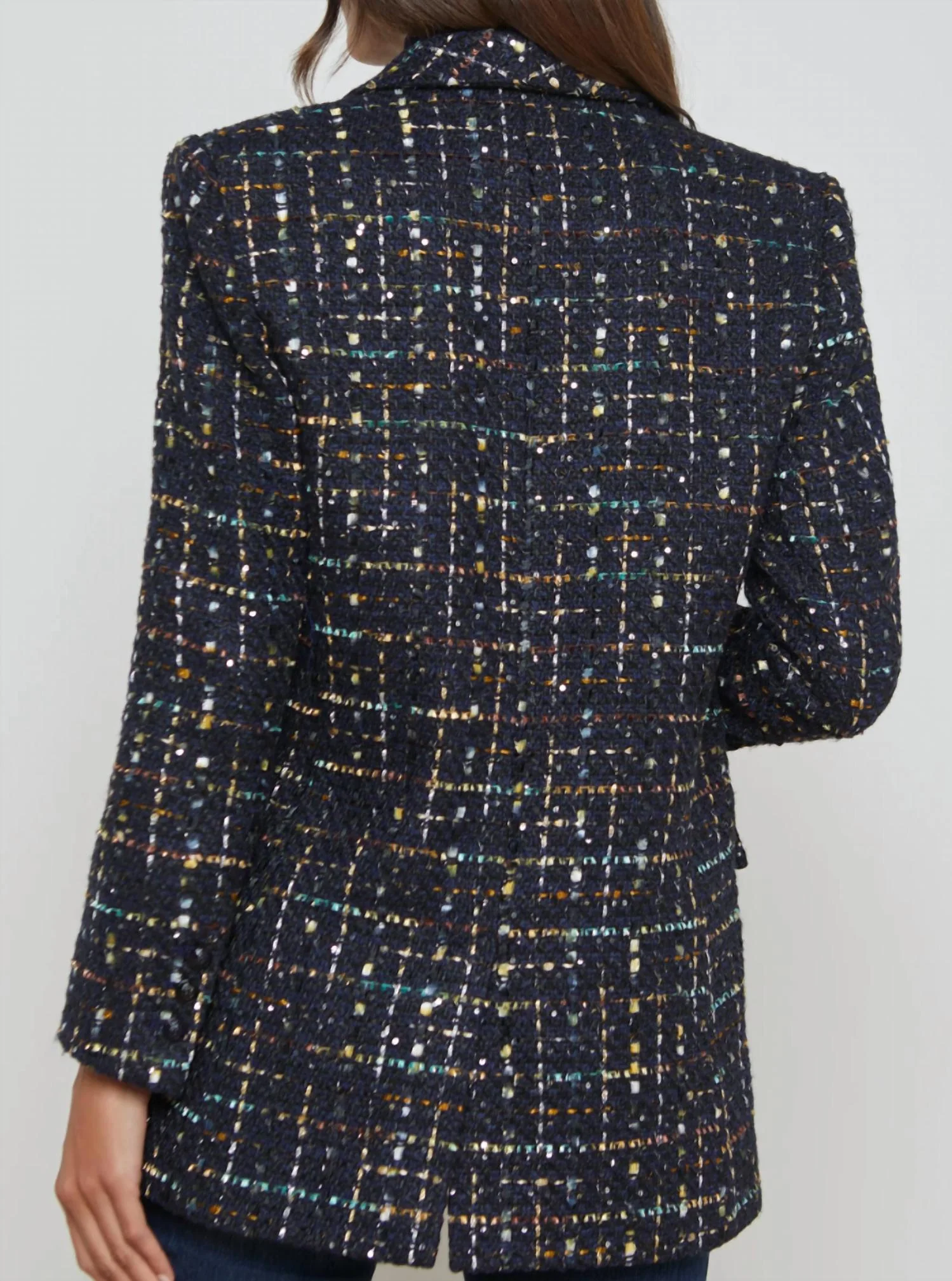 Women's Jayda Tweed Blazer In Midnight Plaid