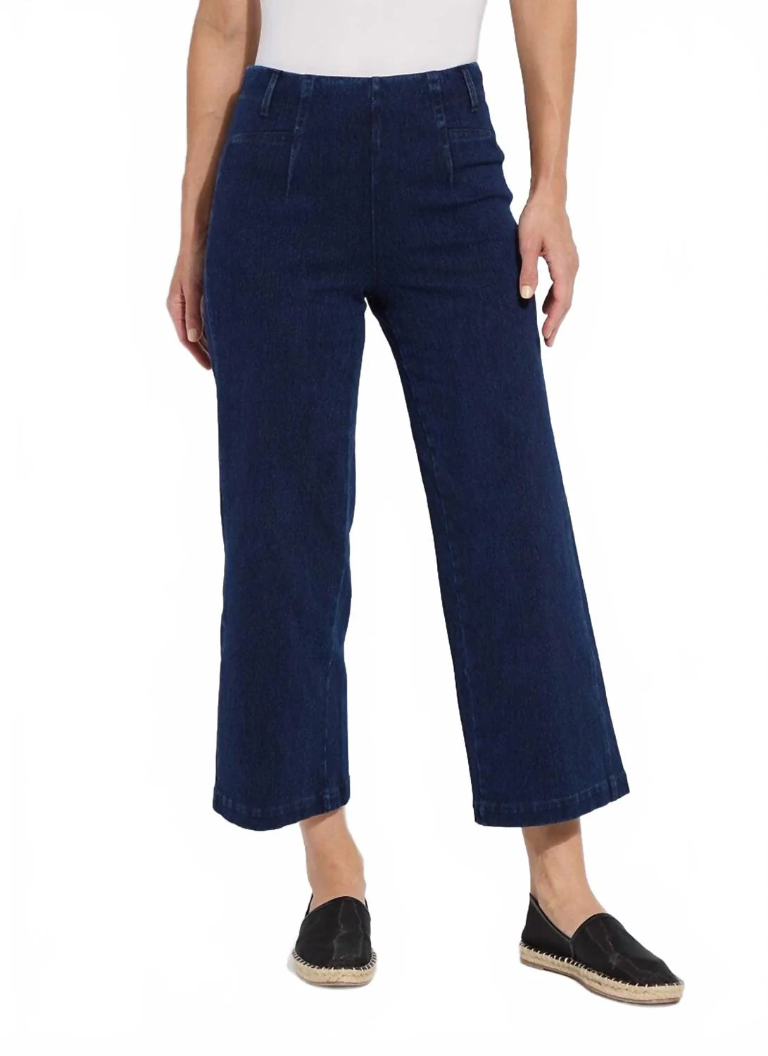 Layton Wide Leg Crop Pants In Indigo