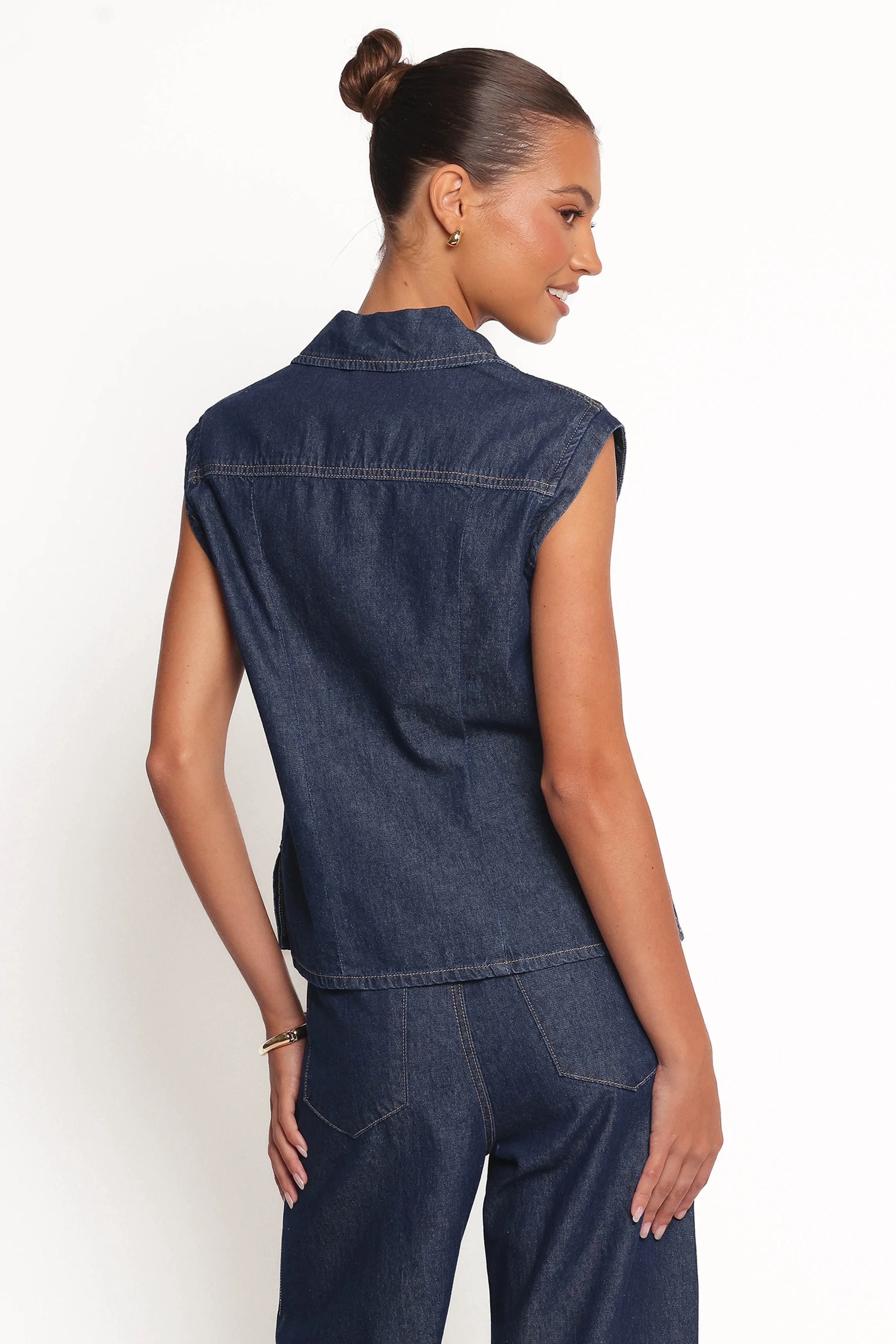 Kirie Denim Top - Indigo