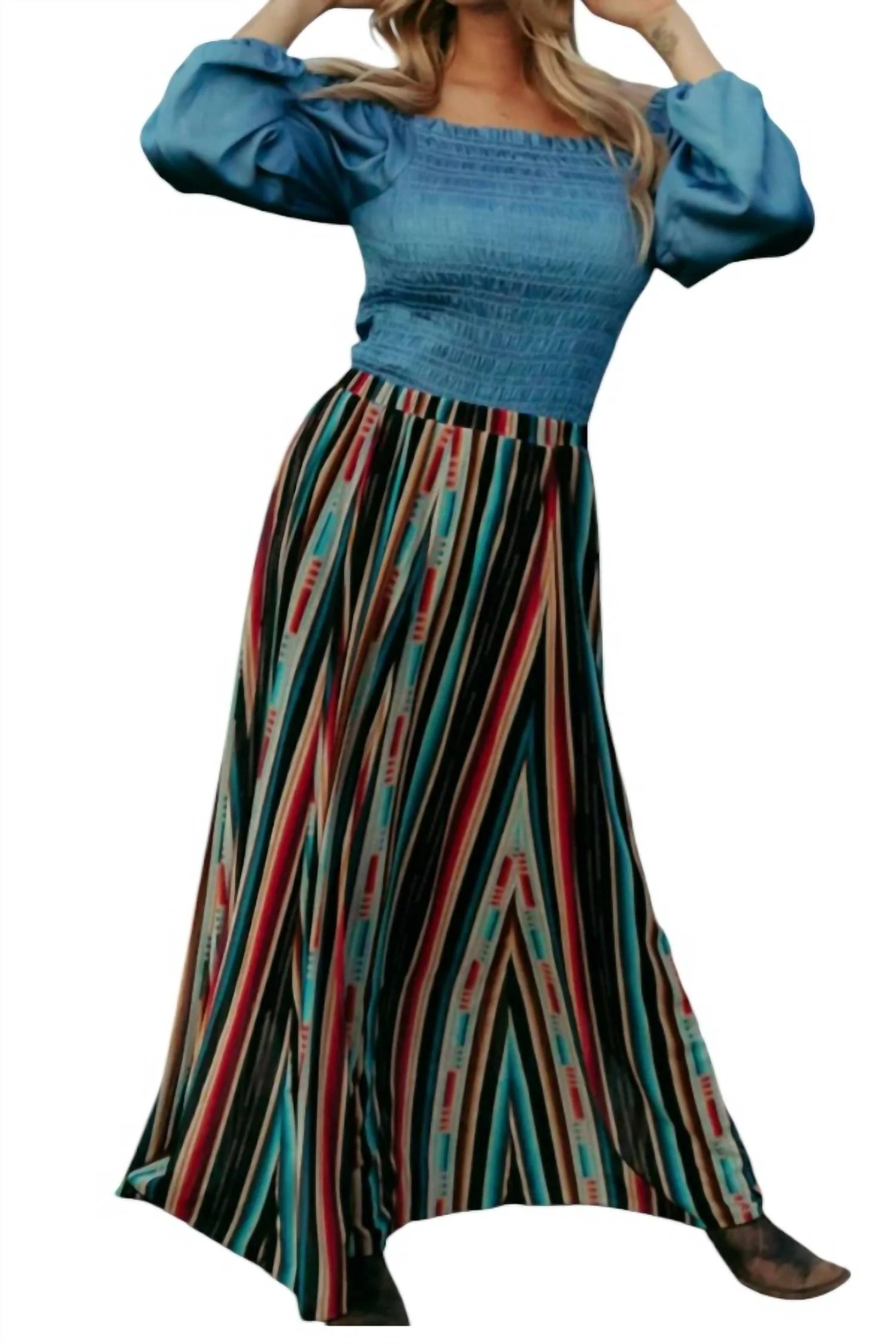 Serape Maxi Skirt In Multi