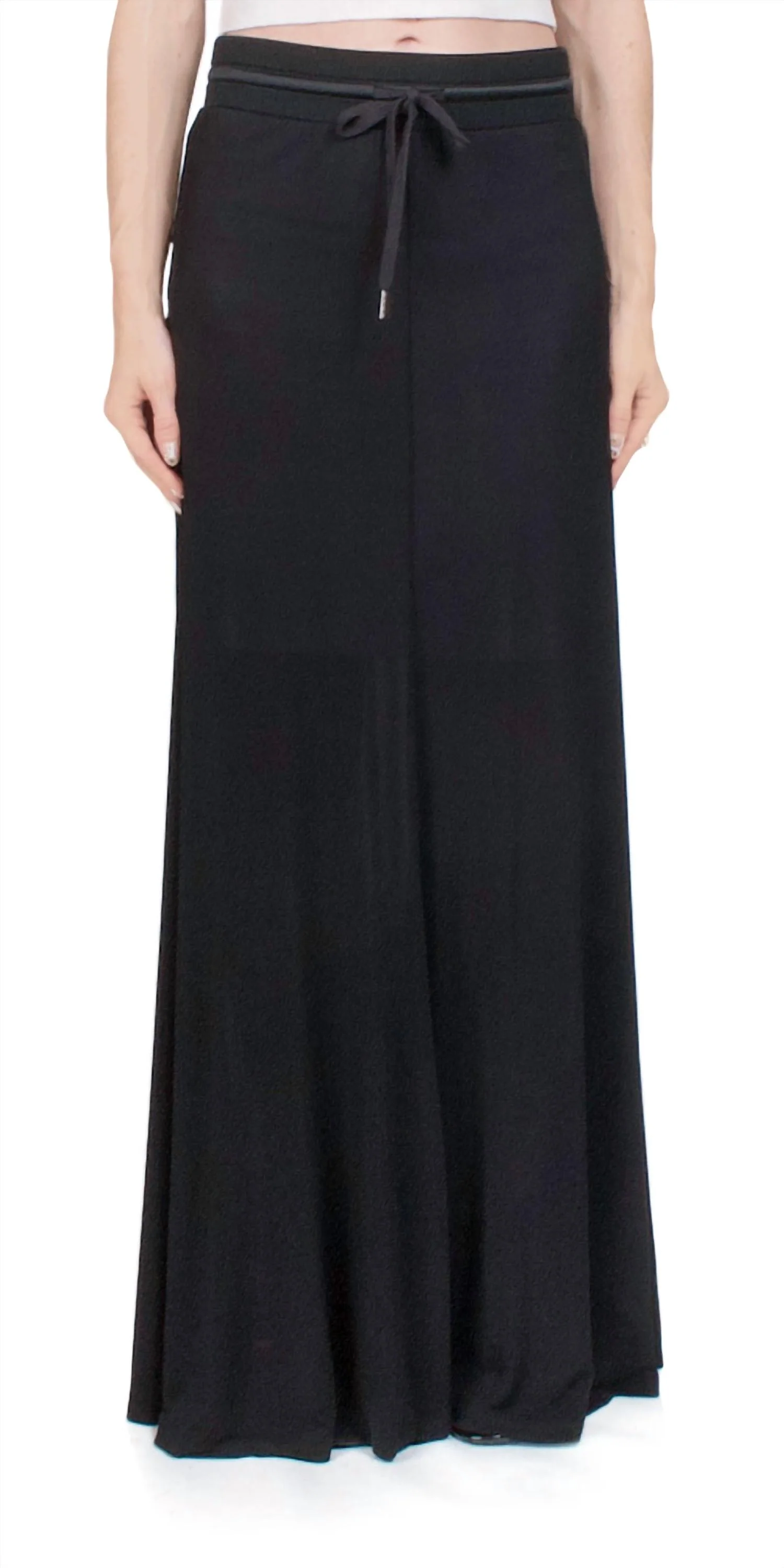 Layered Maxi Skirt In Black