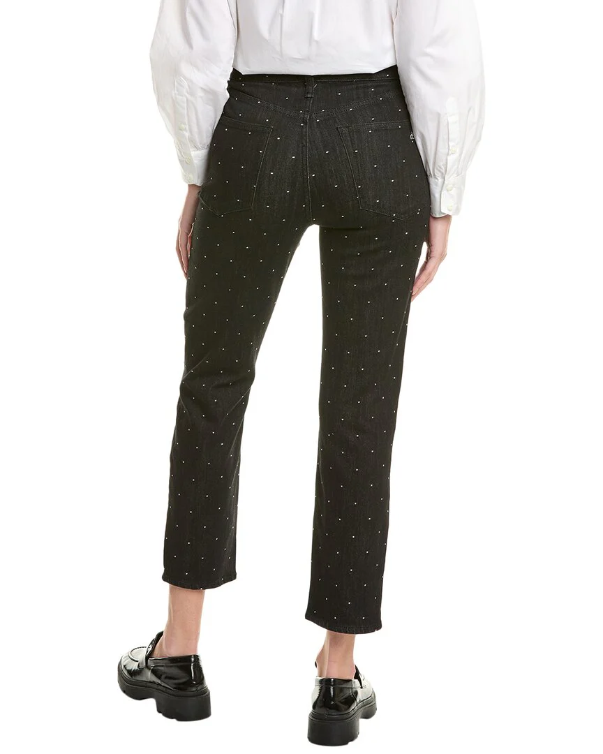 rag & bone Fern Black Dot High-Rise Slim Jean