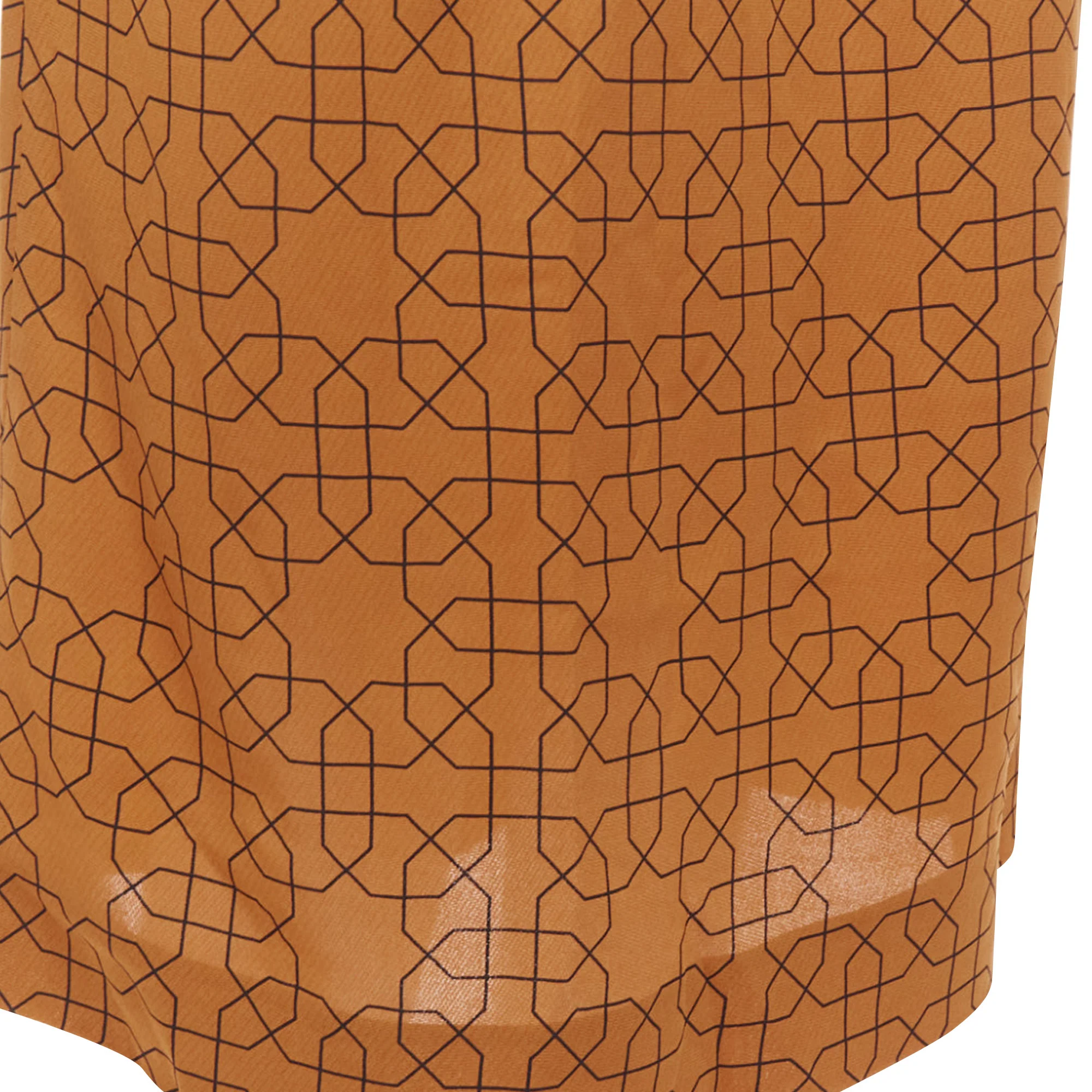 Marni Viscose Oriental Geometric Print Knee Length Skirt