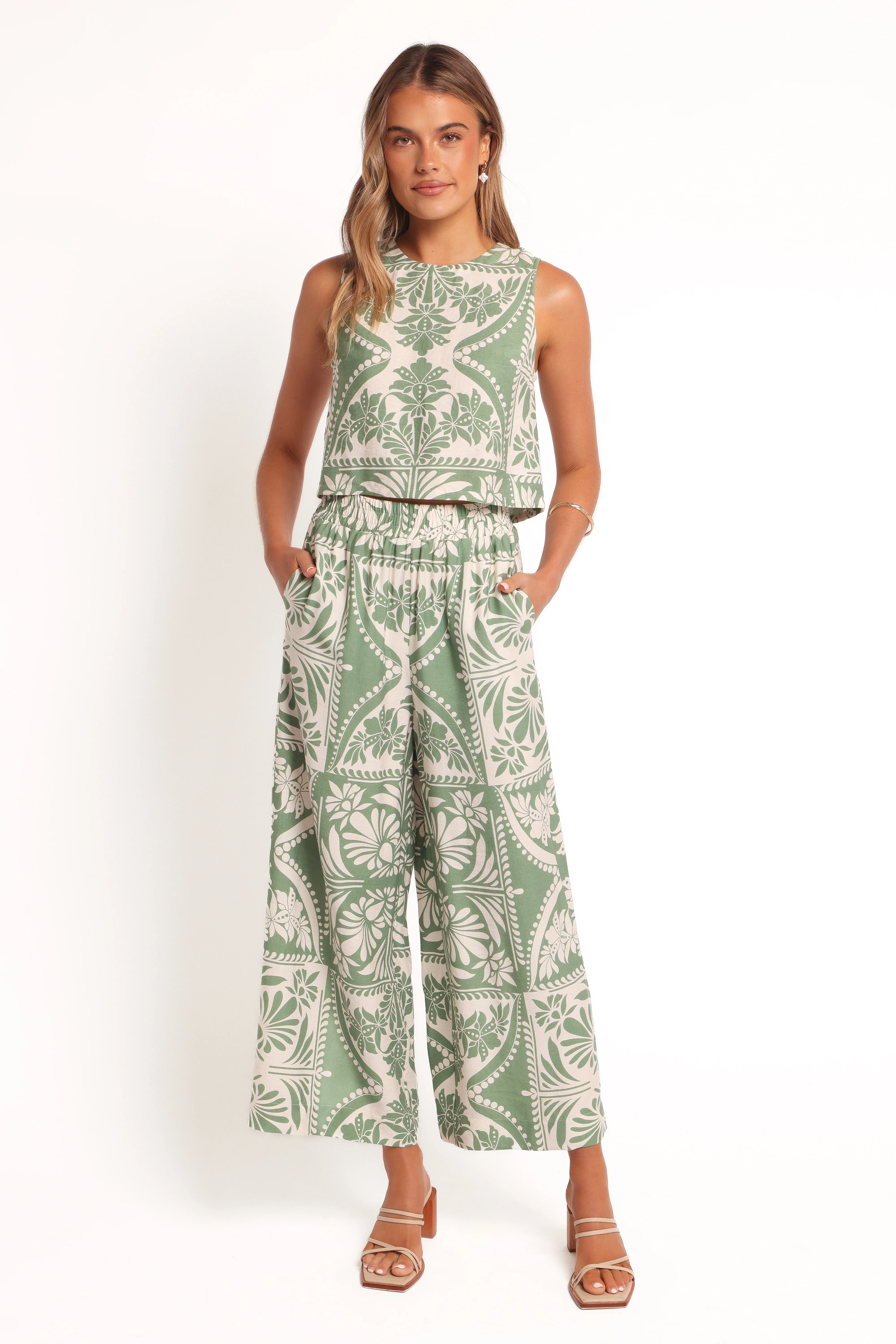 Nevin Pant - Green Floral