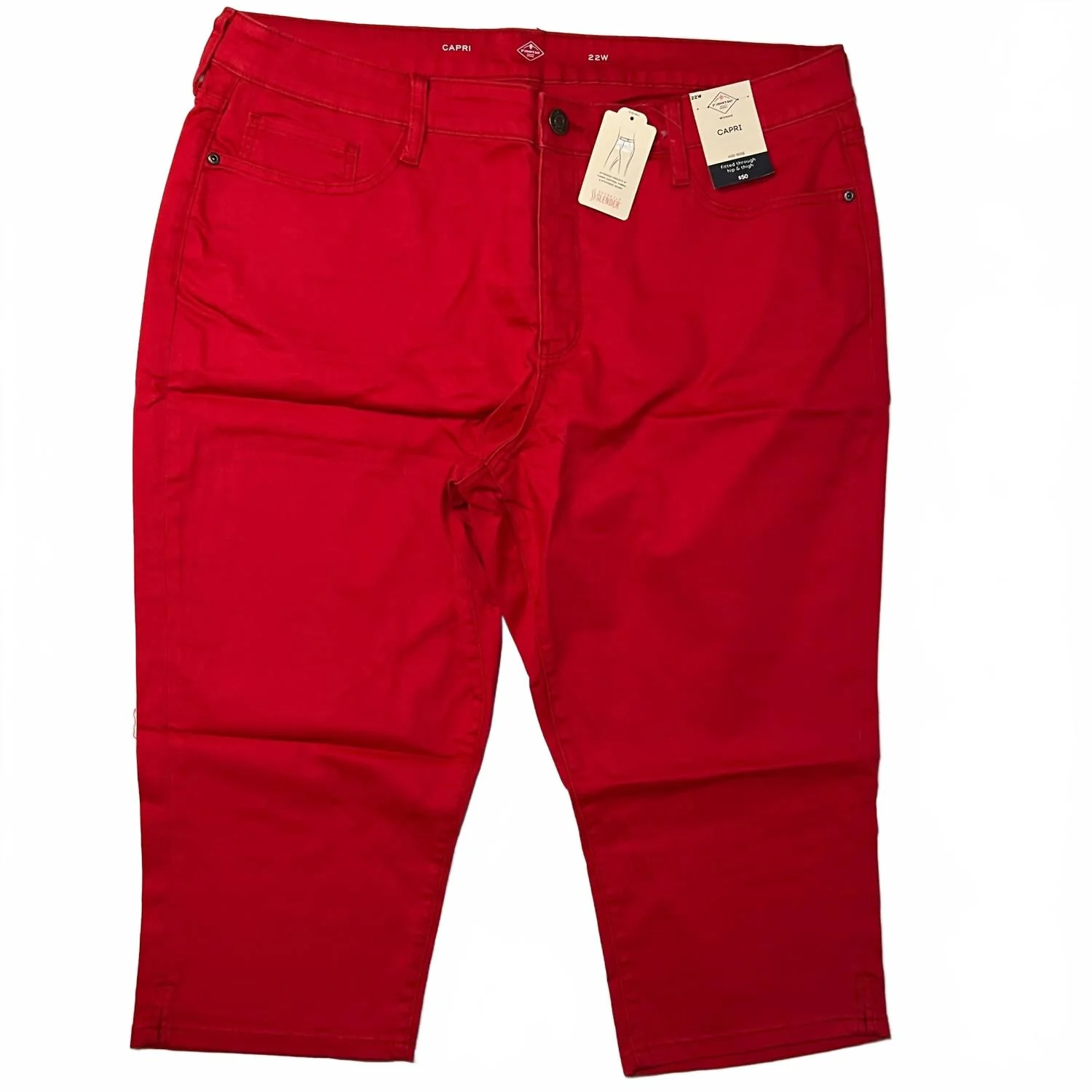 Women's Mid-Rise Secretly Slender Capri Pants In Red
