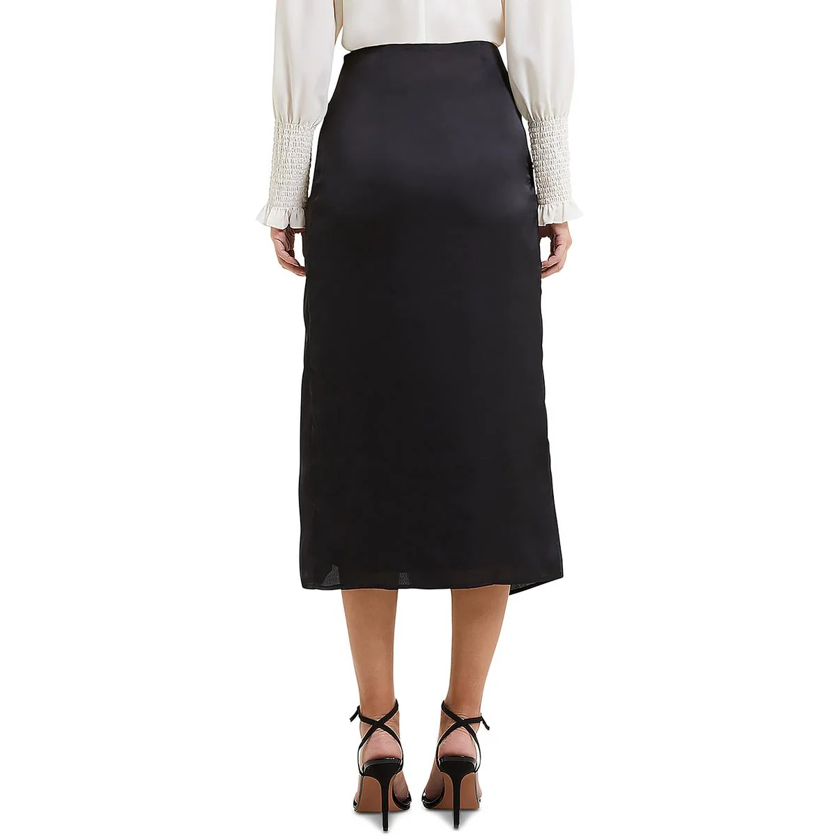 Womens Satin Long Wrap Skirt