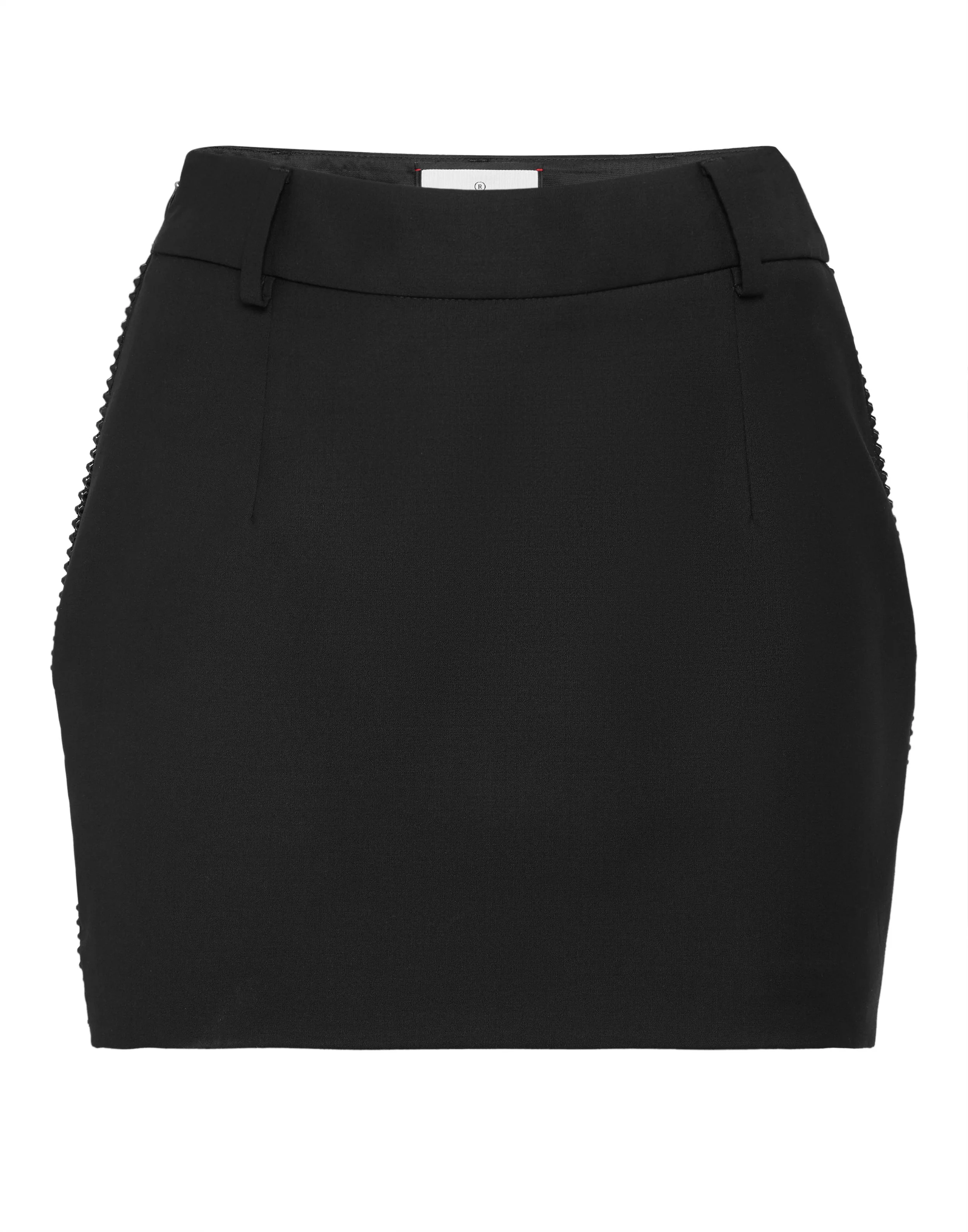 Wool Mini Skirt Strass