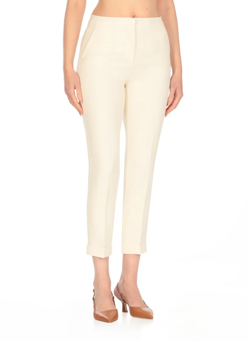 Ivory Viscose Pants