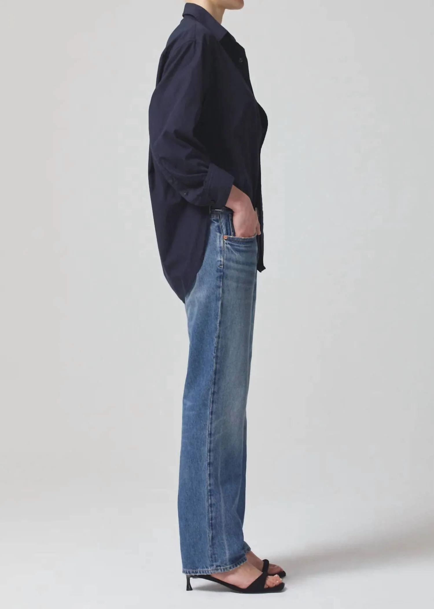 Neve Low Slung Relaxed Jean In Oasis