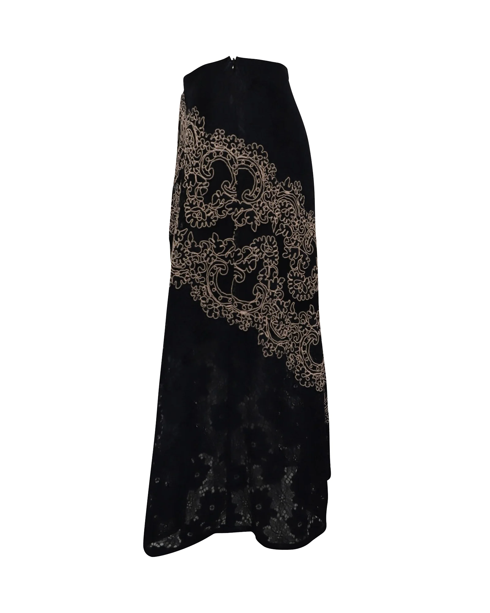 Sandro Paris Lace Skirt in Black Polyamide