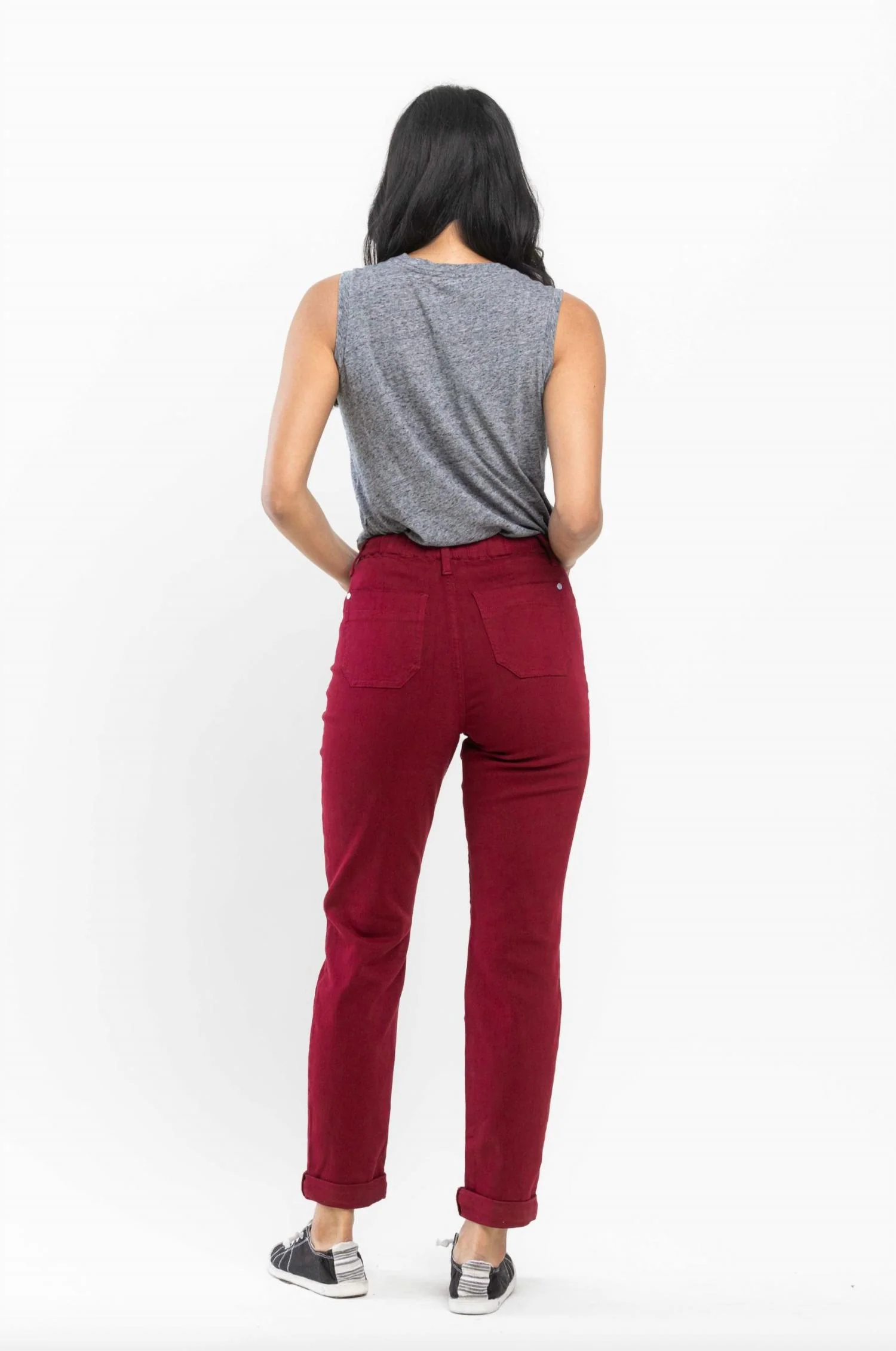 Pull-On Double Cuff Joggers In Scarlet