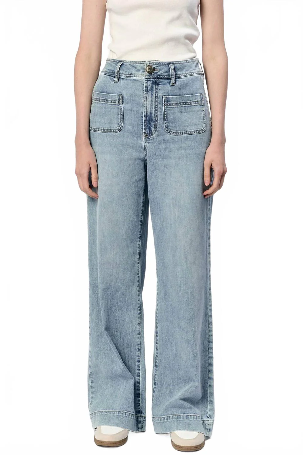 Audrey High Rise Wide Leg Jean In Zurie