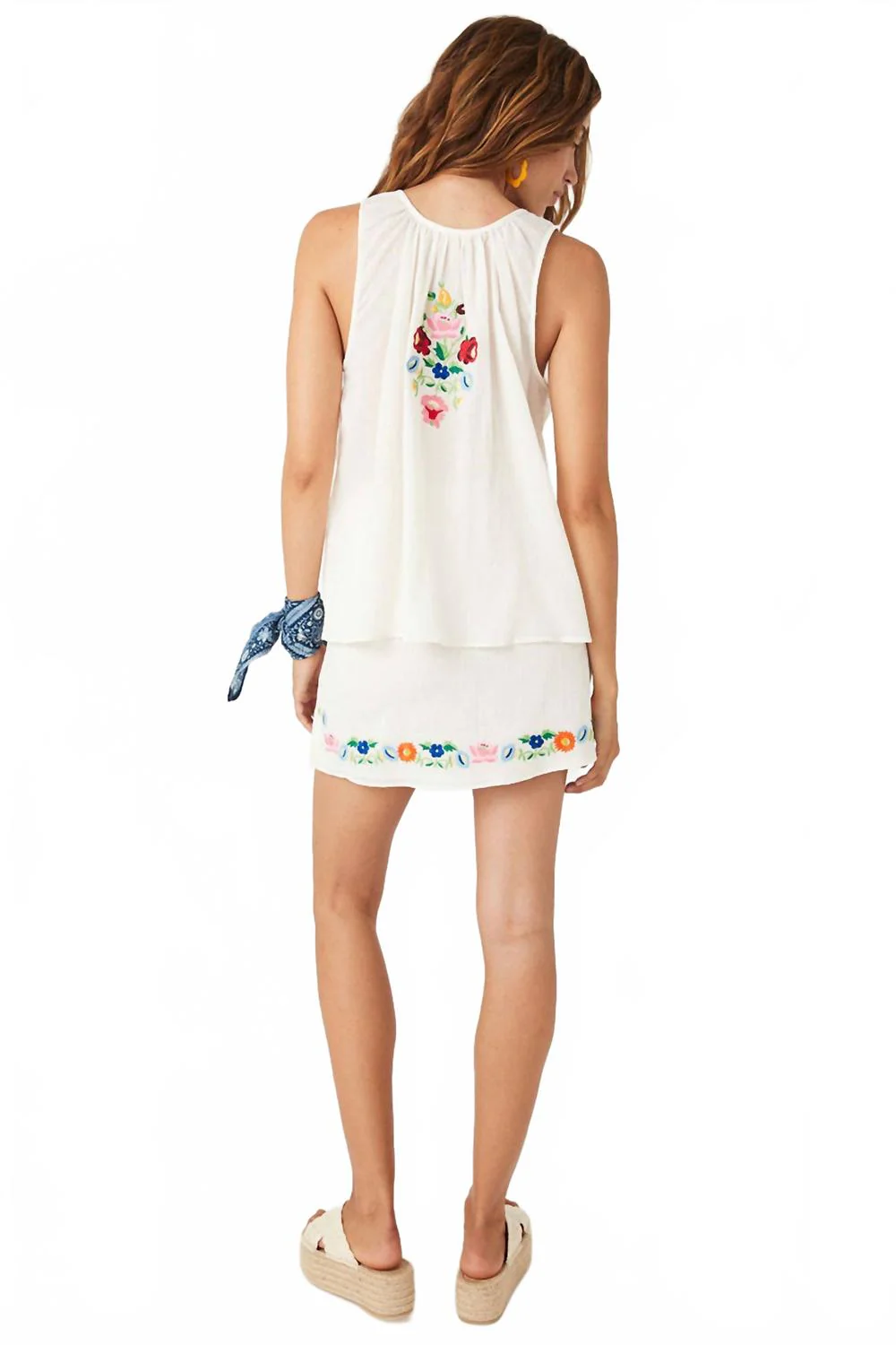 Florapaloosa Embroidered Skirt In Wildflower