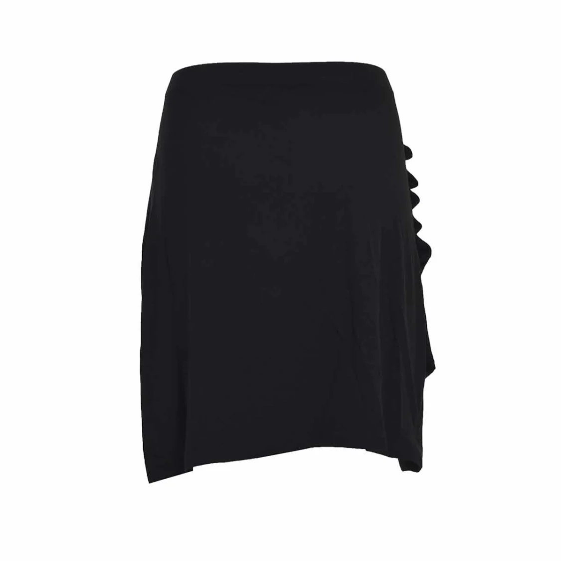 Black Viscose Button Mini Skirt Rabanne