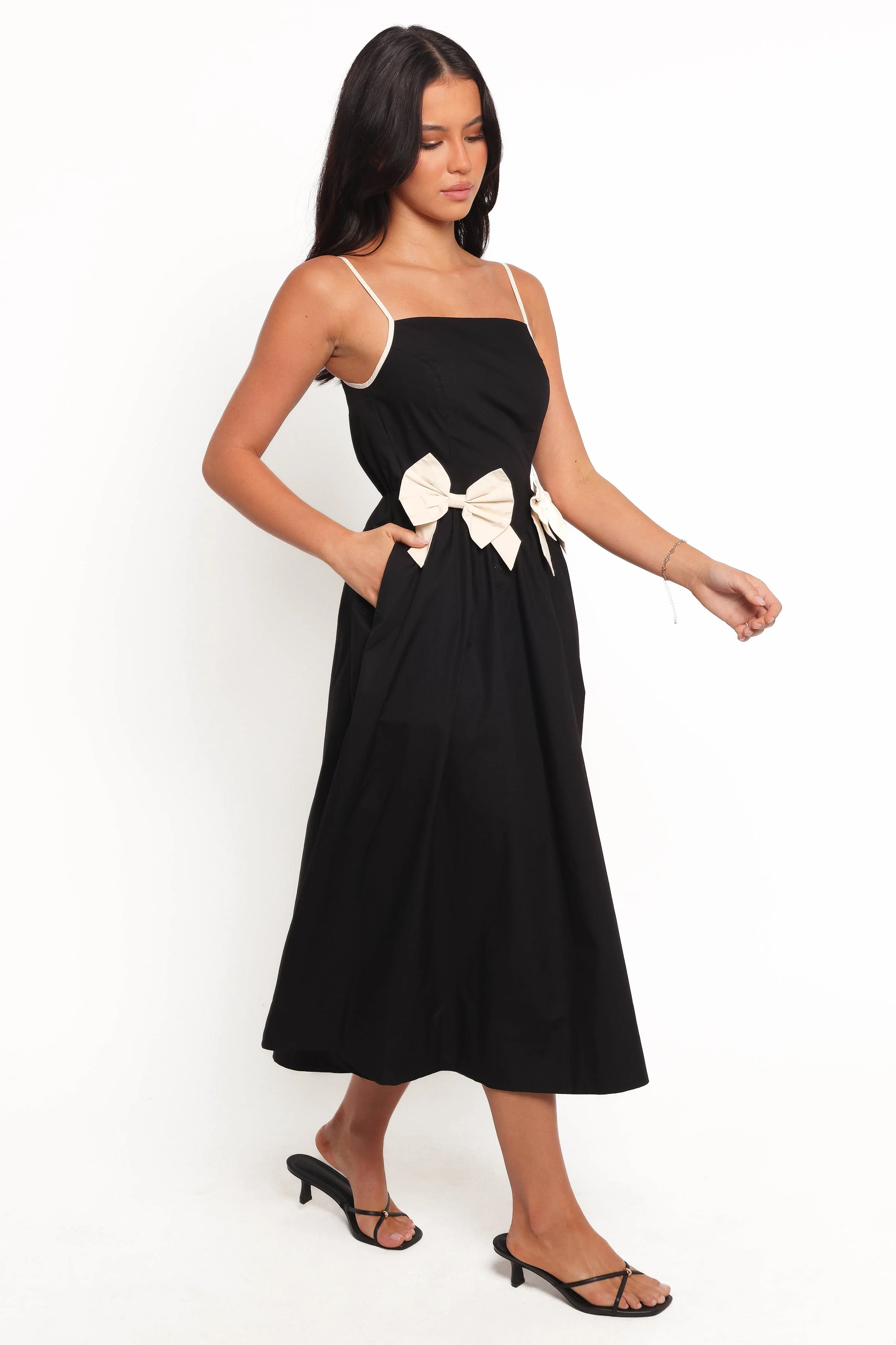 Tia Midi Dress - Black