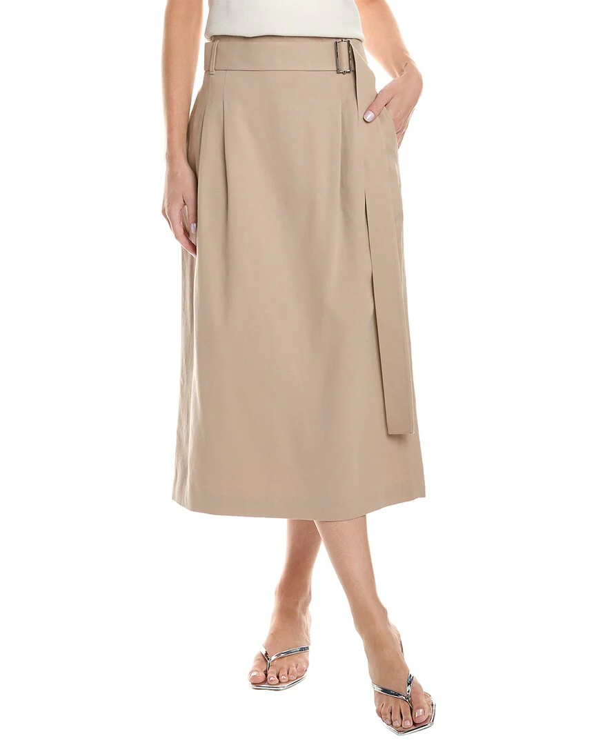 Lafayette 148 New York Belted Midi Skirt