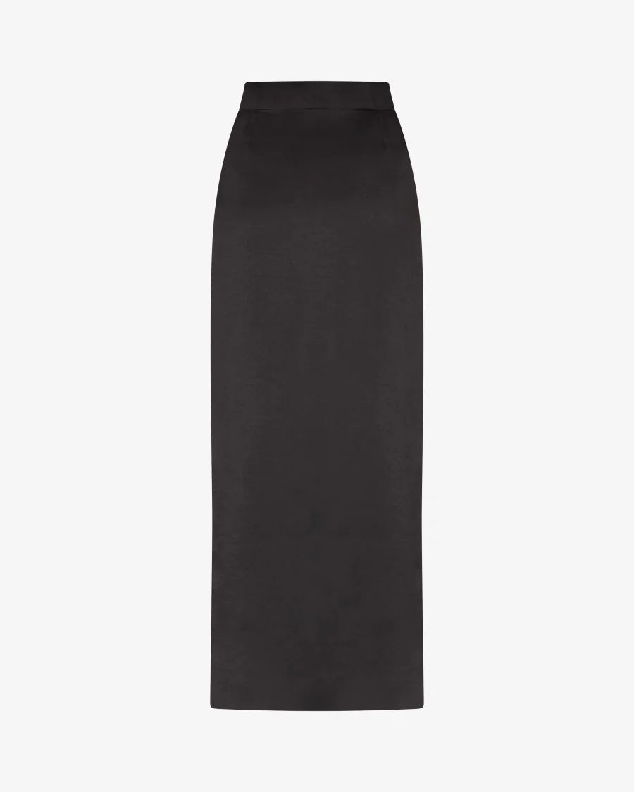 Button Through Skirt - Black