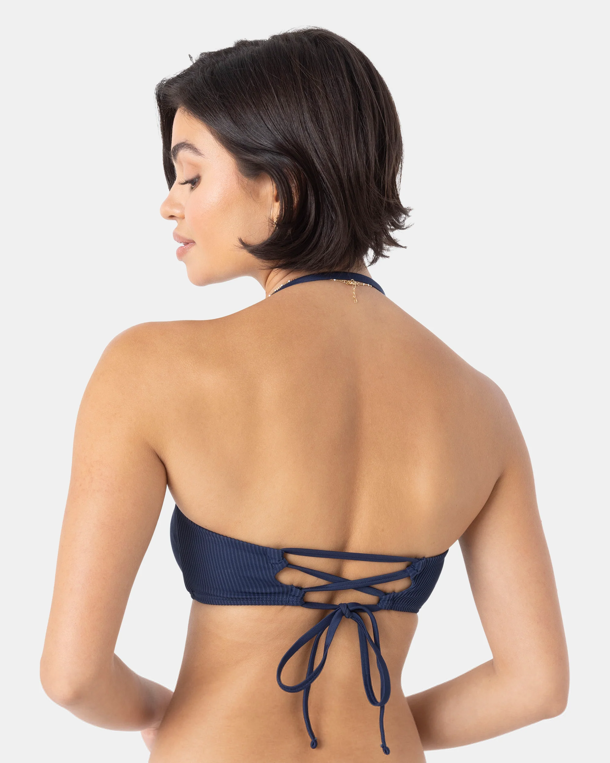 Rib Roxy Love Lace Bandeau Bikini Top