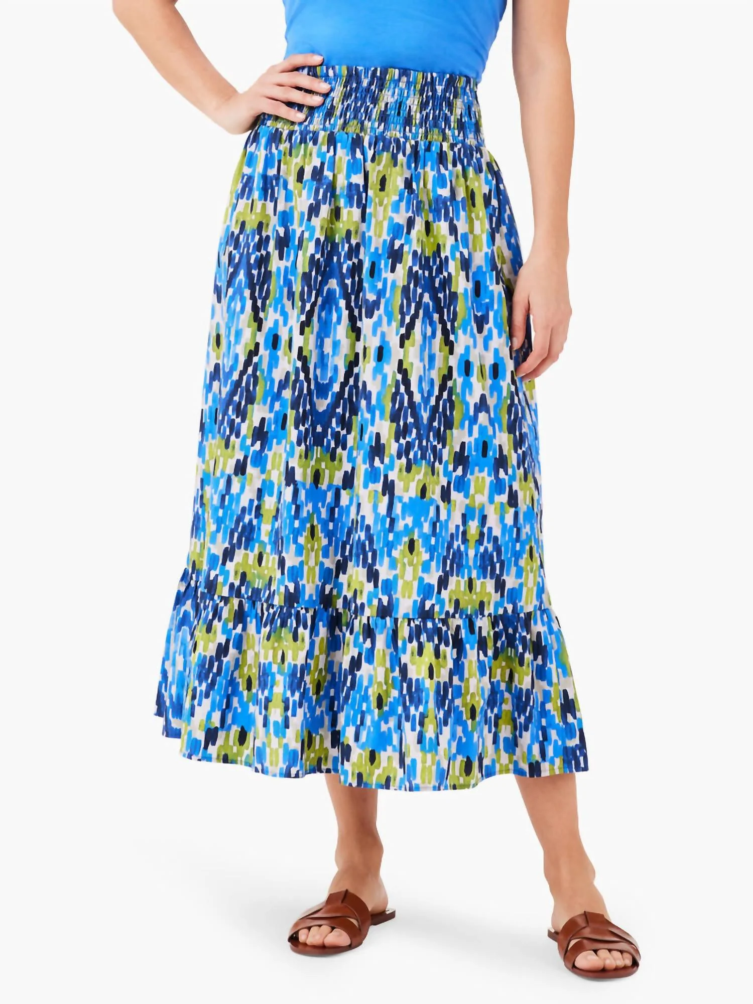 Diamond Dash Skirt In Blue Multi