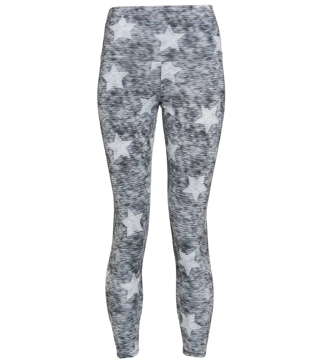 Onzie High Waisted Basic 7/8 Yoga Leggings Heathered Star