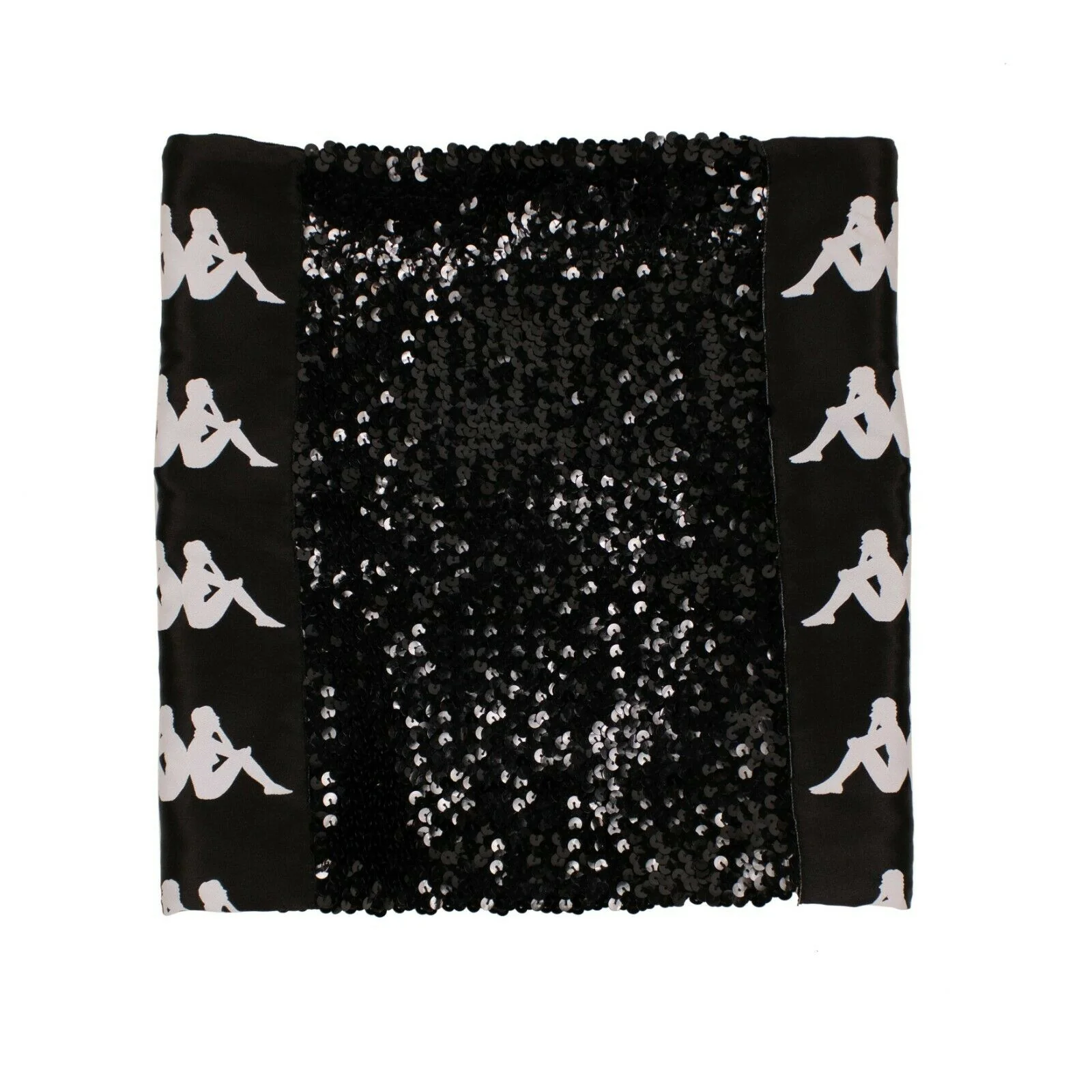 Faith Connexion X Kappa Sequin Side Logo Mini Skirt - Black