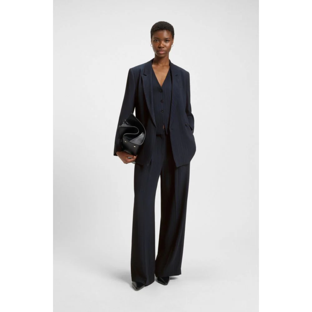 Single-breasted pinstripe waistcoat