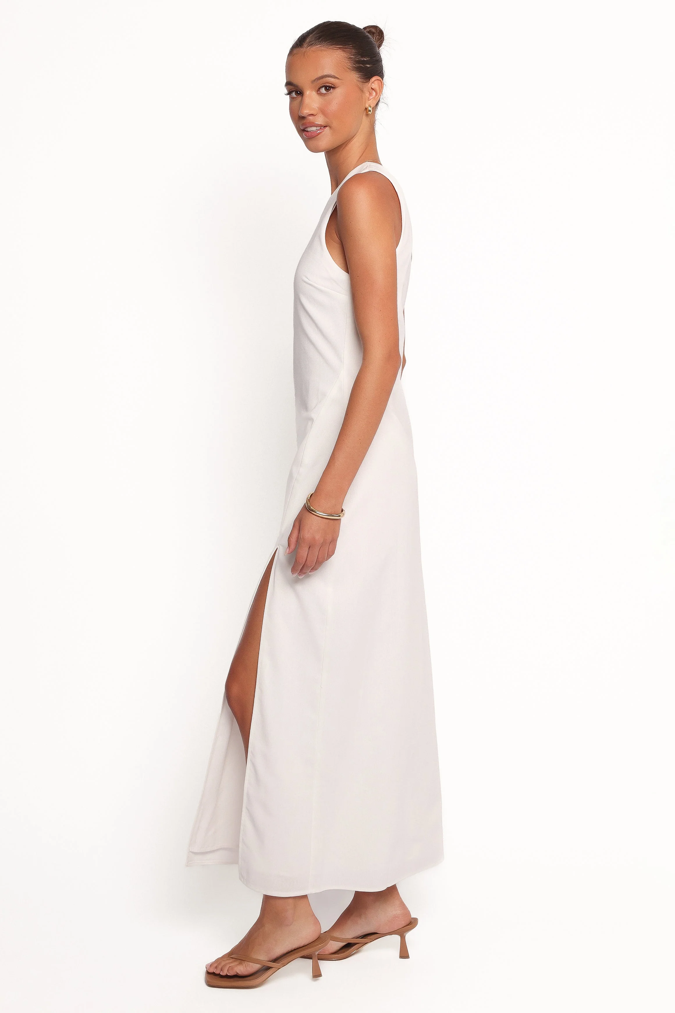 Chandler One Shoulder Maxi Dress - White