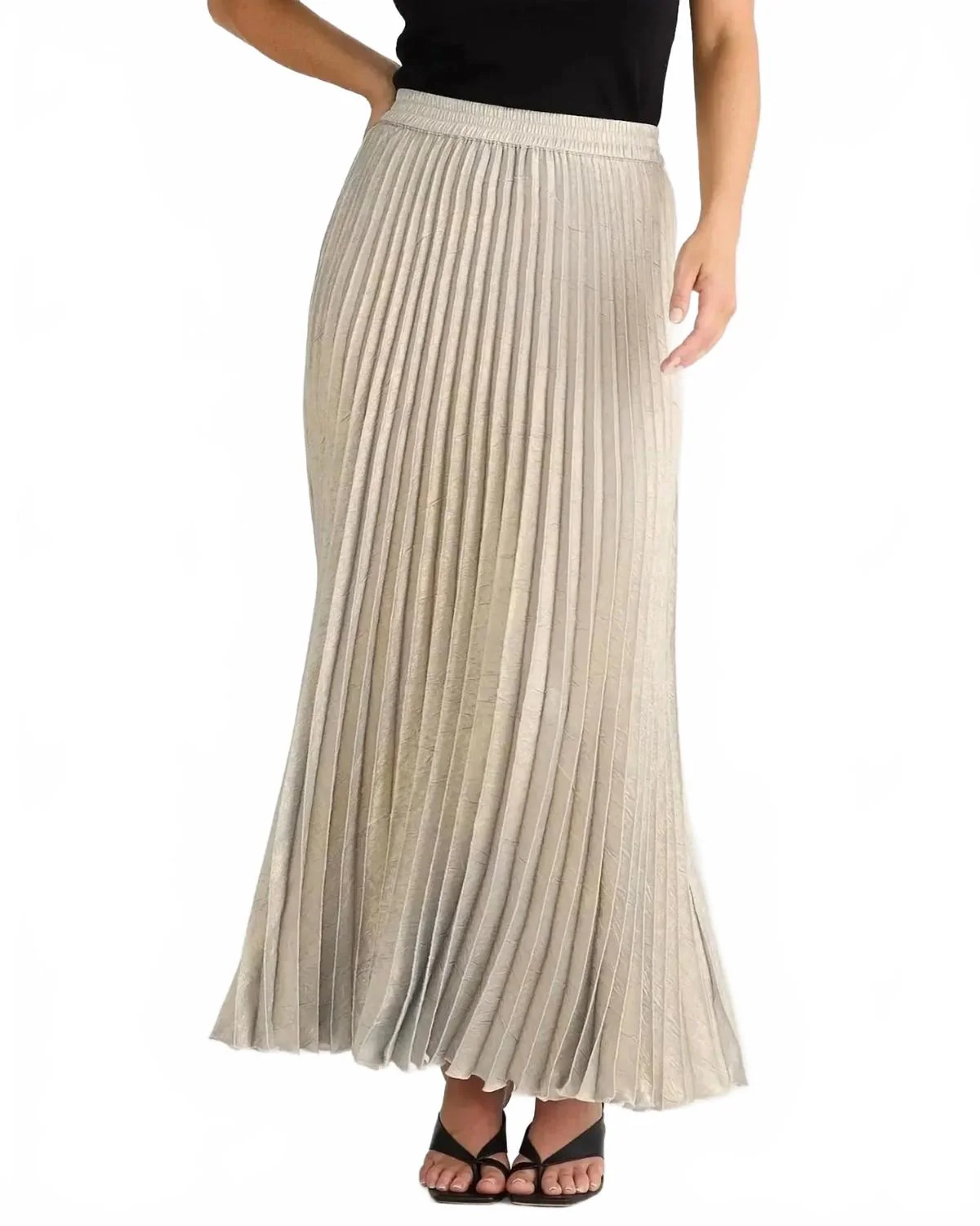 Alias Pleated Skirt In Champagne
