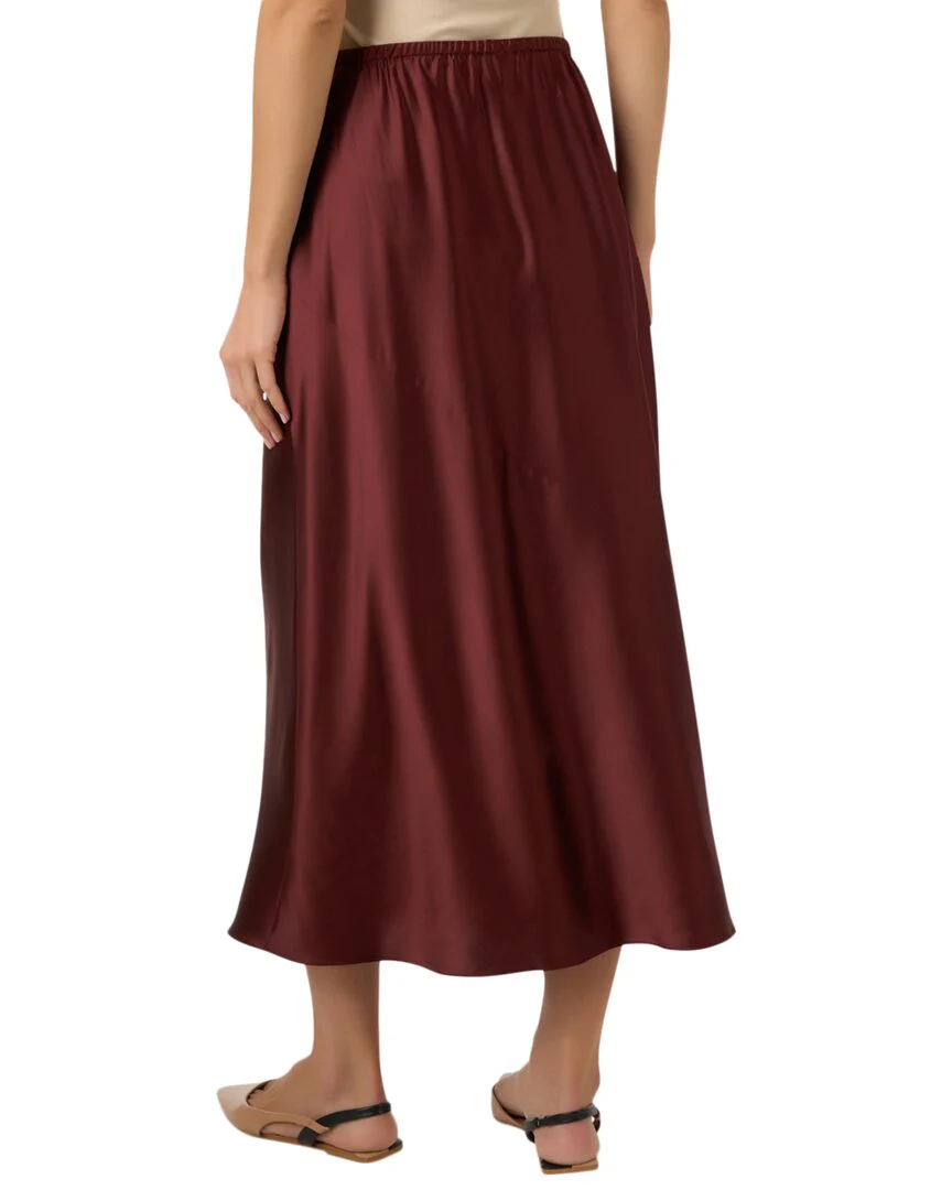 EILEEN FISHER Silk-Blend Midi Skirt