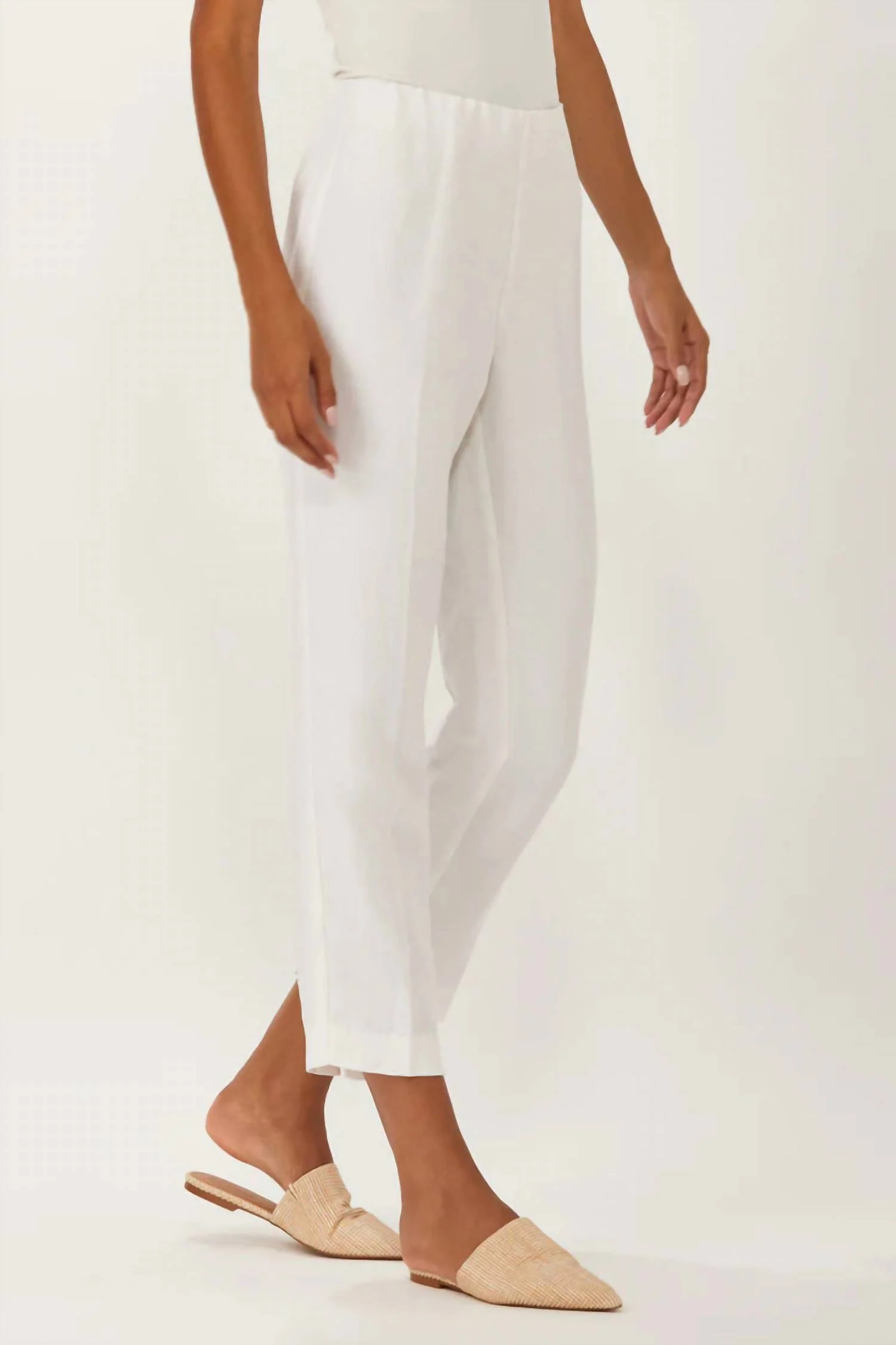 Sutton Cropped Pant In White