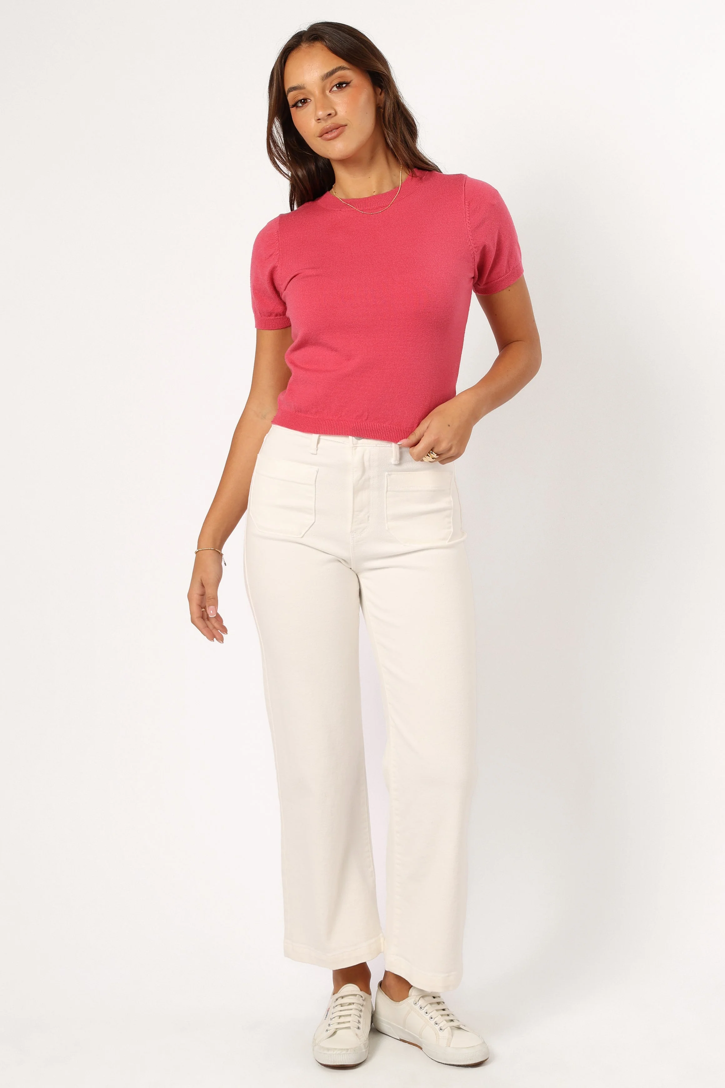 Shannon Bow Top - Fuchsia