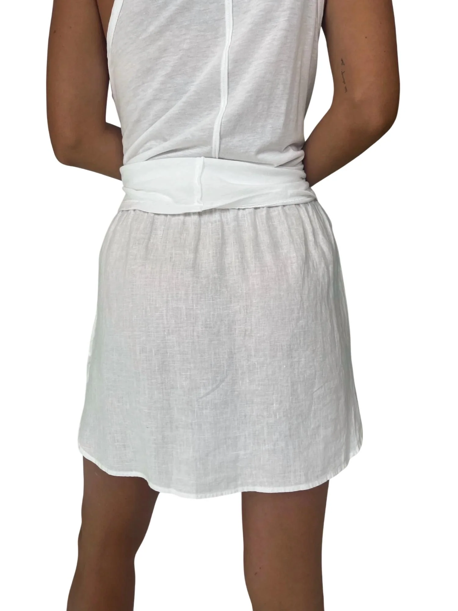 Linen Skirt In White